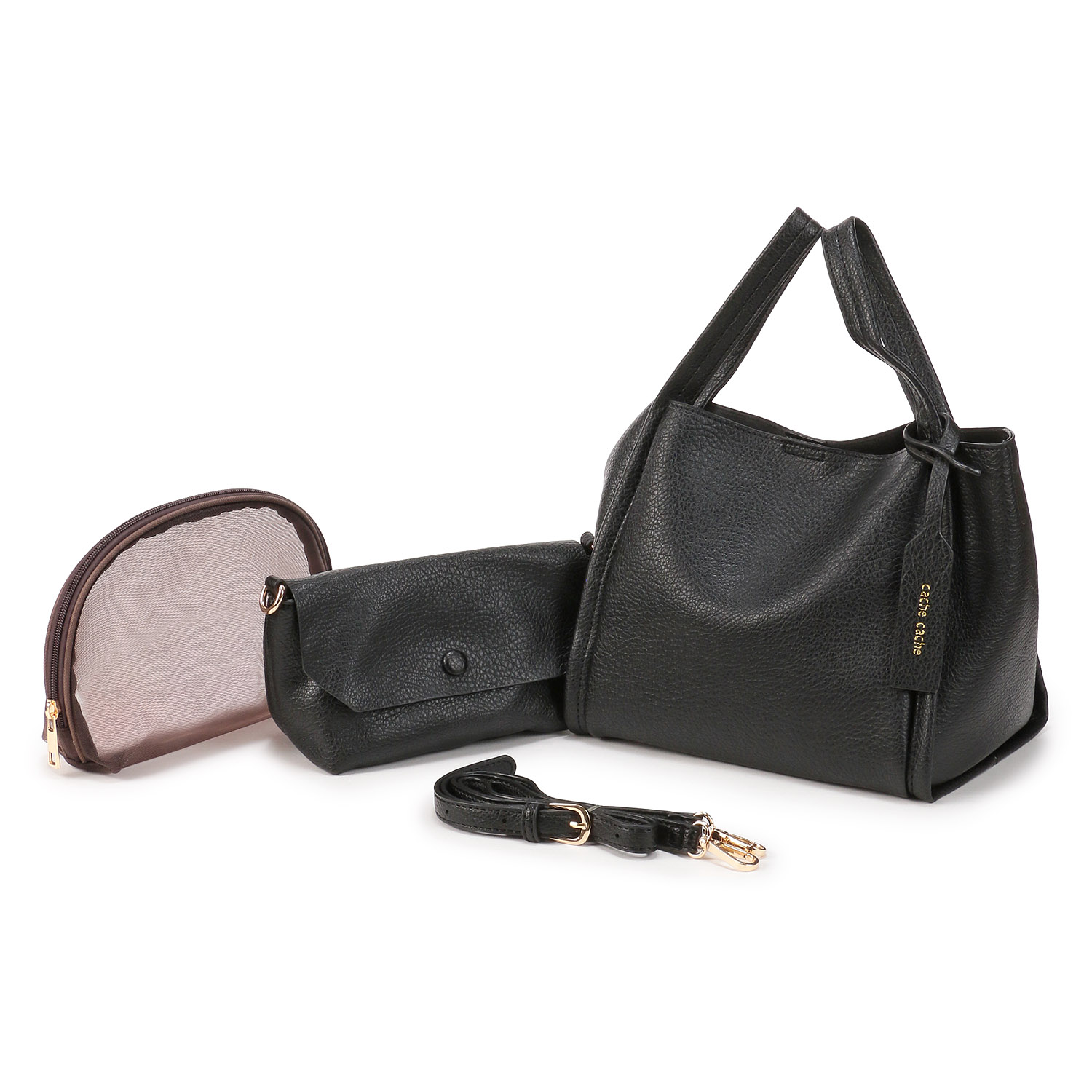 【エトネット限定】cachecache ミニショルダー付ソフトレザー調ミニバッグ - 画像10