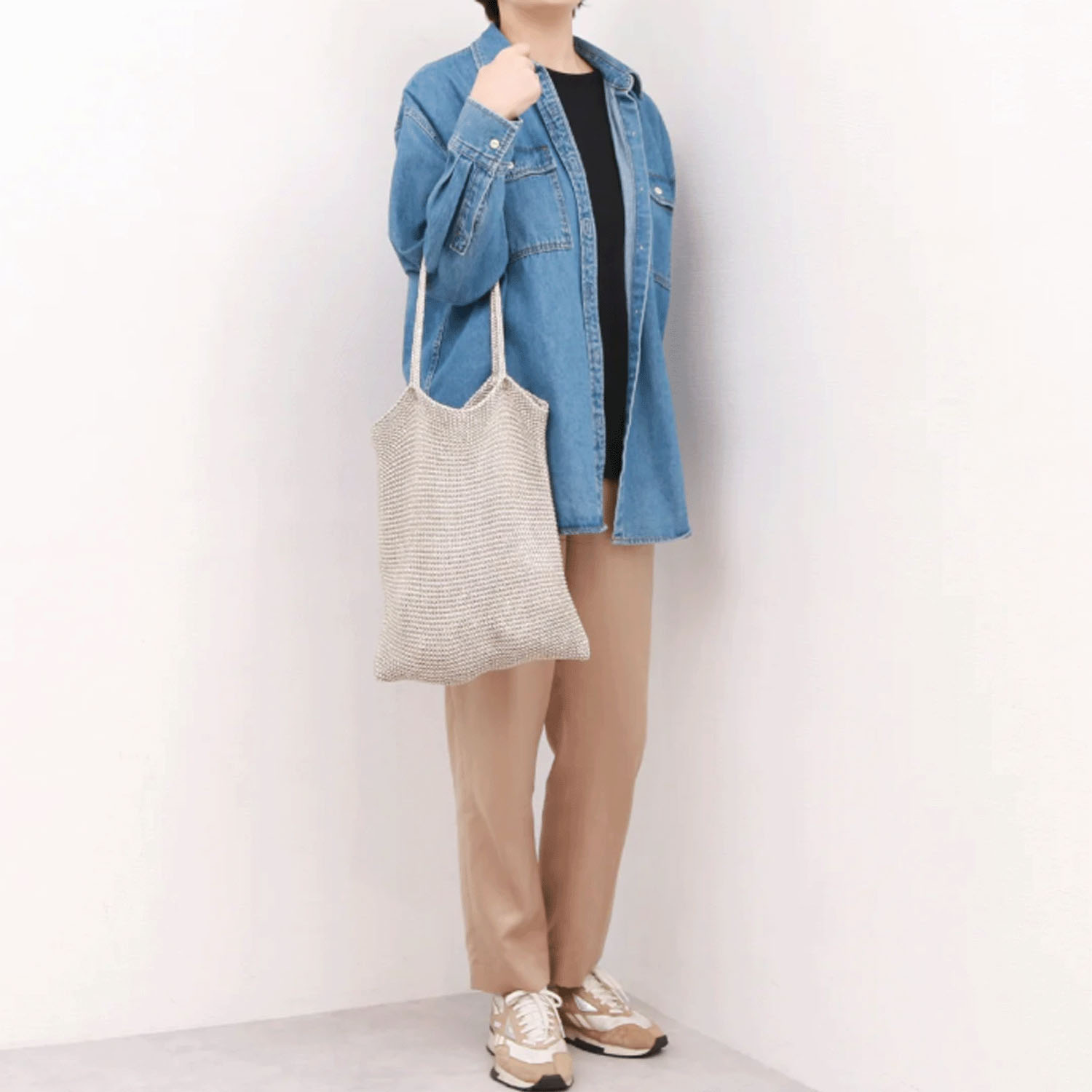 cachecache ラメ糸編みトート - 画像11