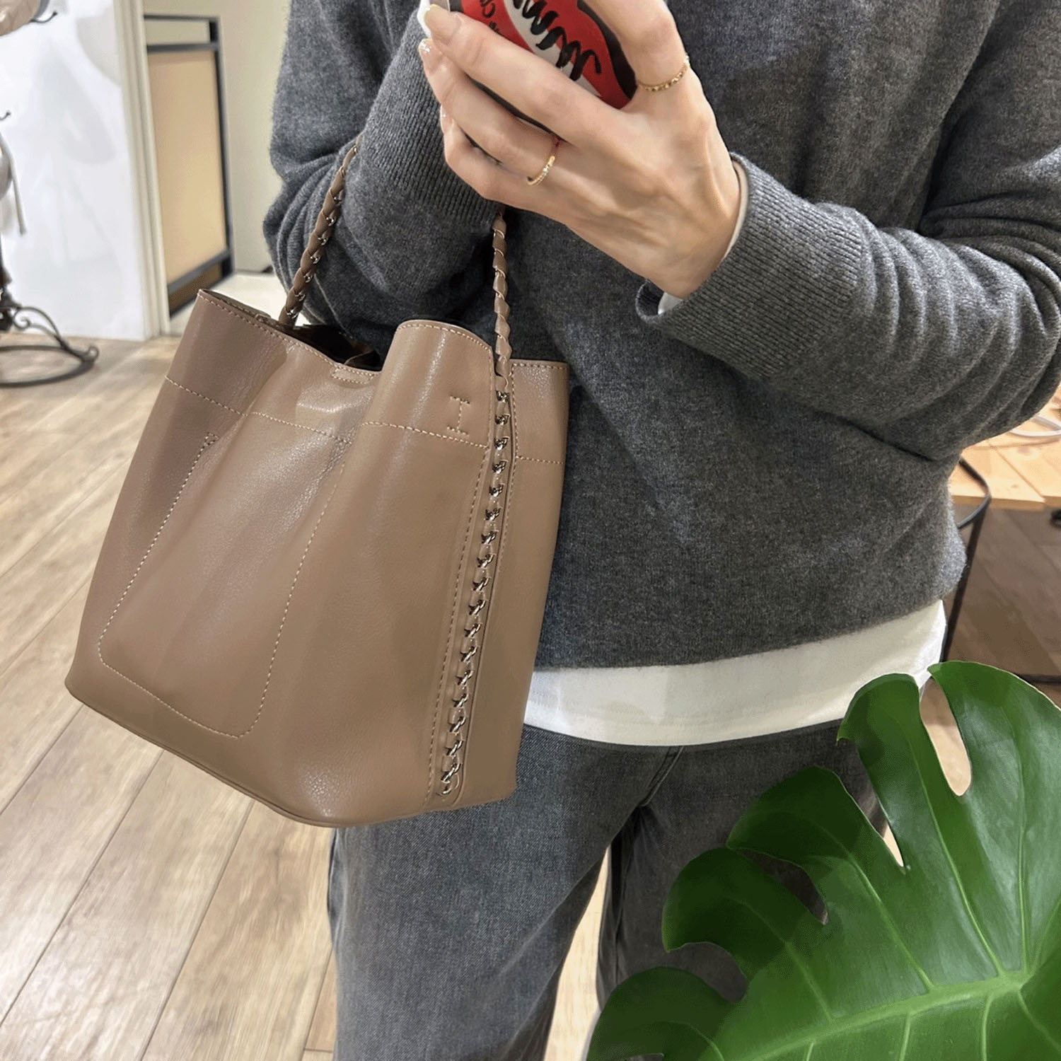 【Insta Live】cachecache サイドチェーンかがりミニトート - 画像5