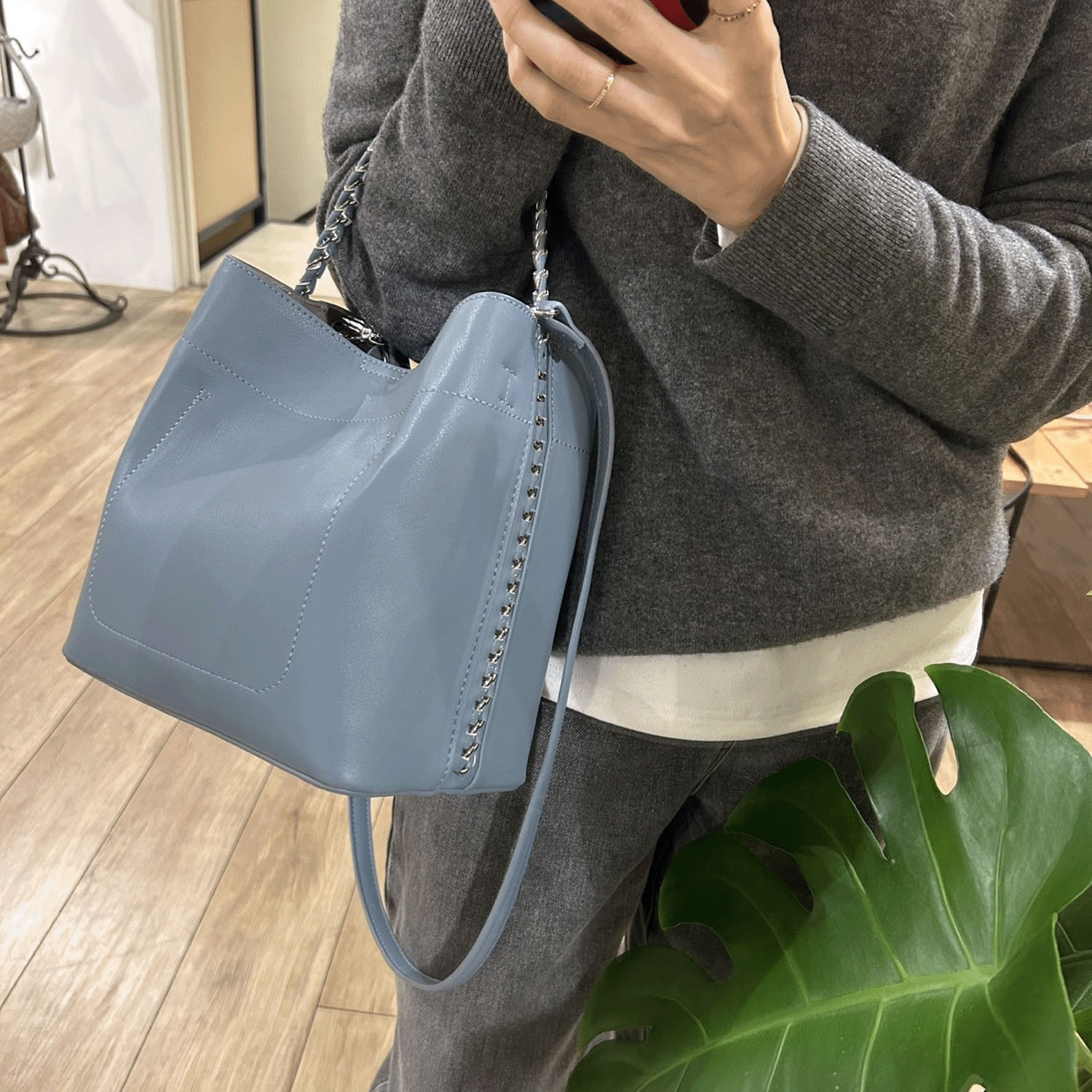 【Insta Live】cachecache サイドチェーンかがりミニトート - 画像9