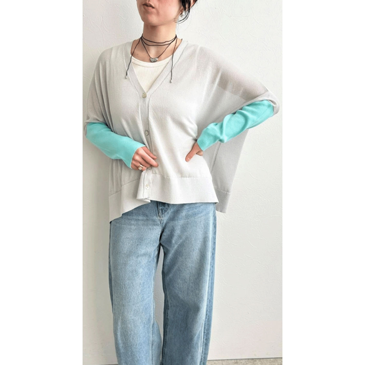 【InstaLive】LHELBIE（レルビエ） ポンチョシアーカーディガン - 画像6