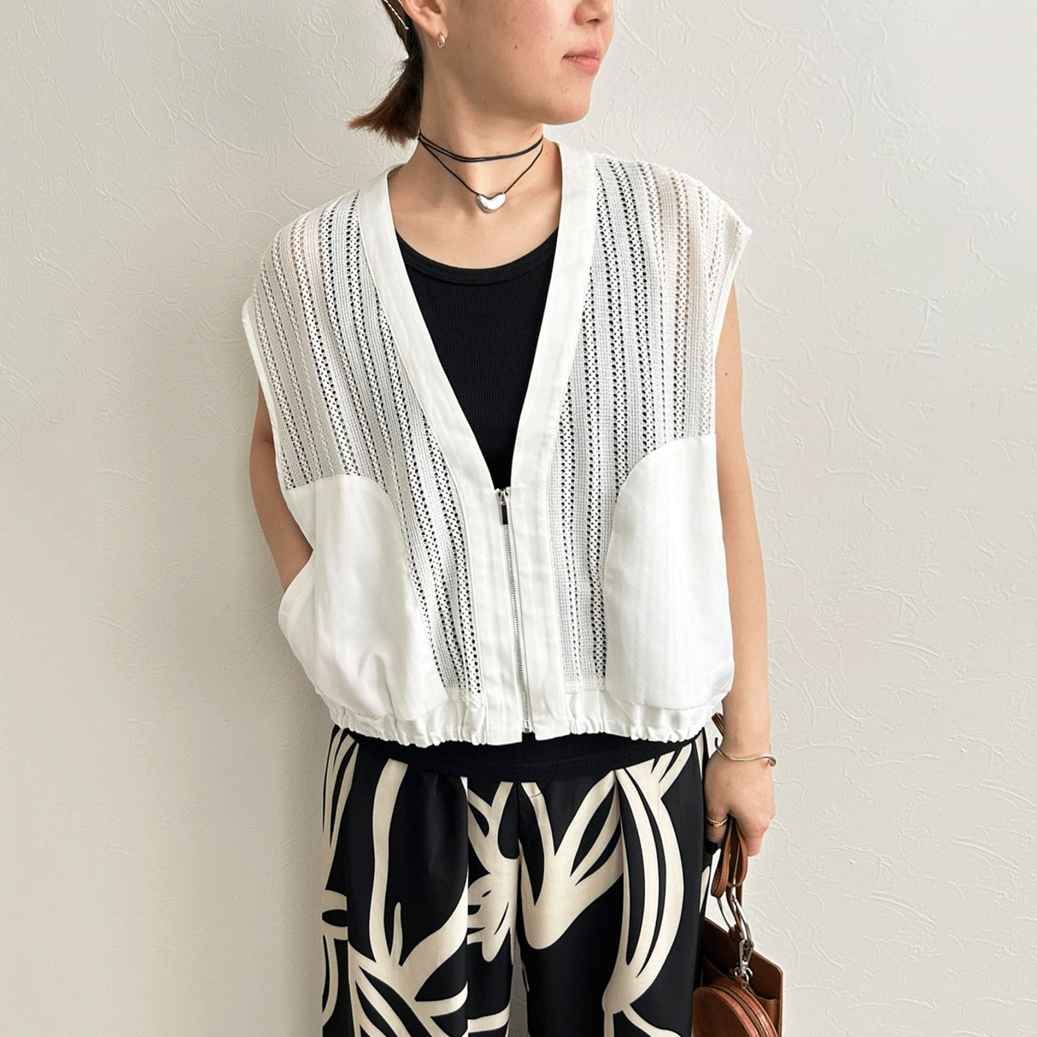 【InstaLive】LHELBIE（レルビエ） ストライプメッシュジレ - 画像14