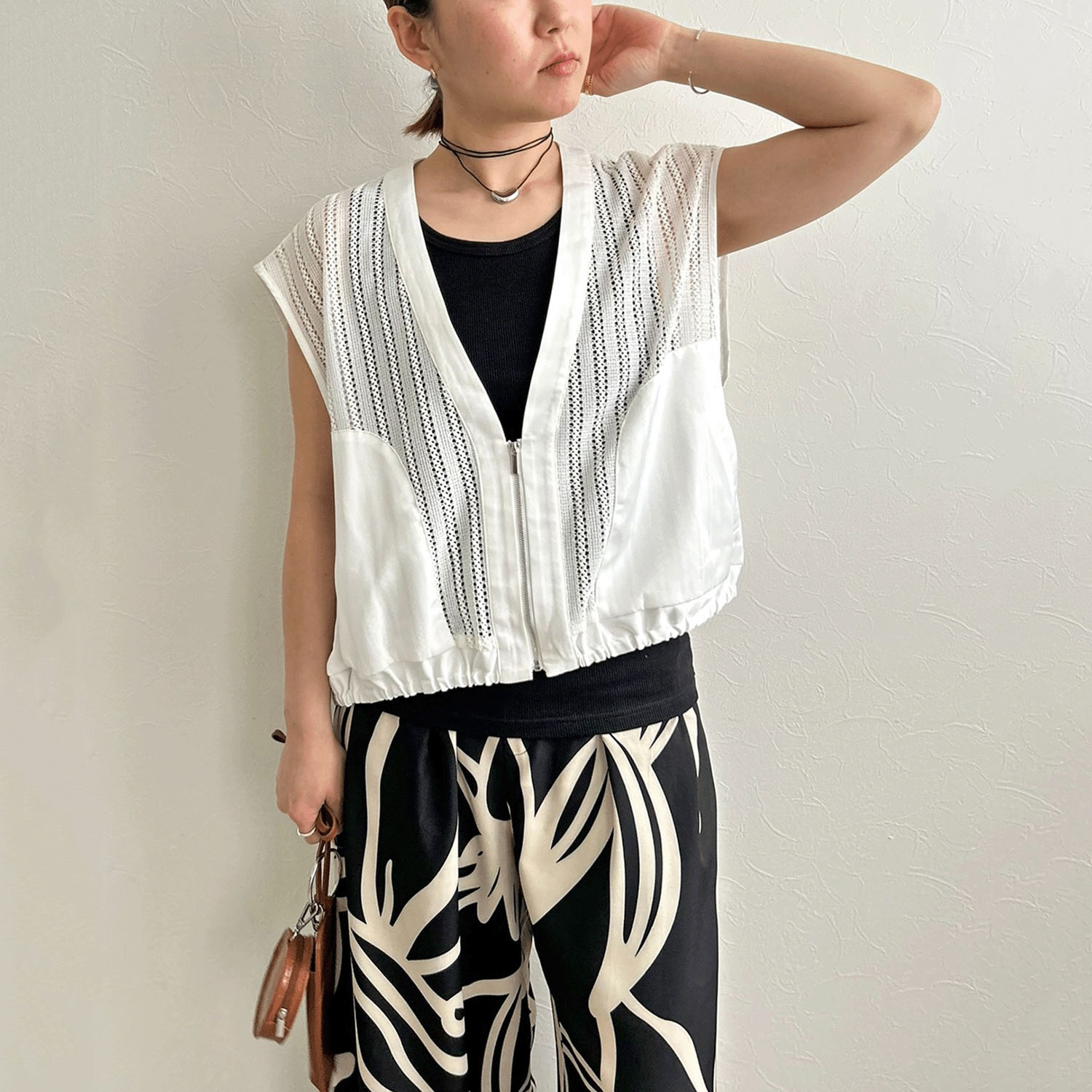 【InstaLive】LHELBIE（レルビエ） ストライプメッシュジレ - 画像15