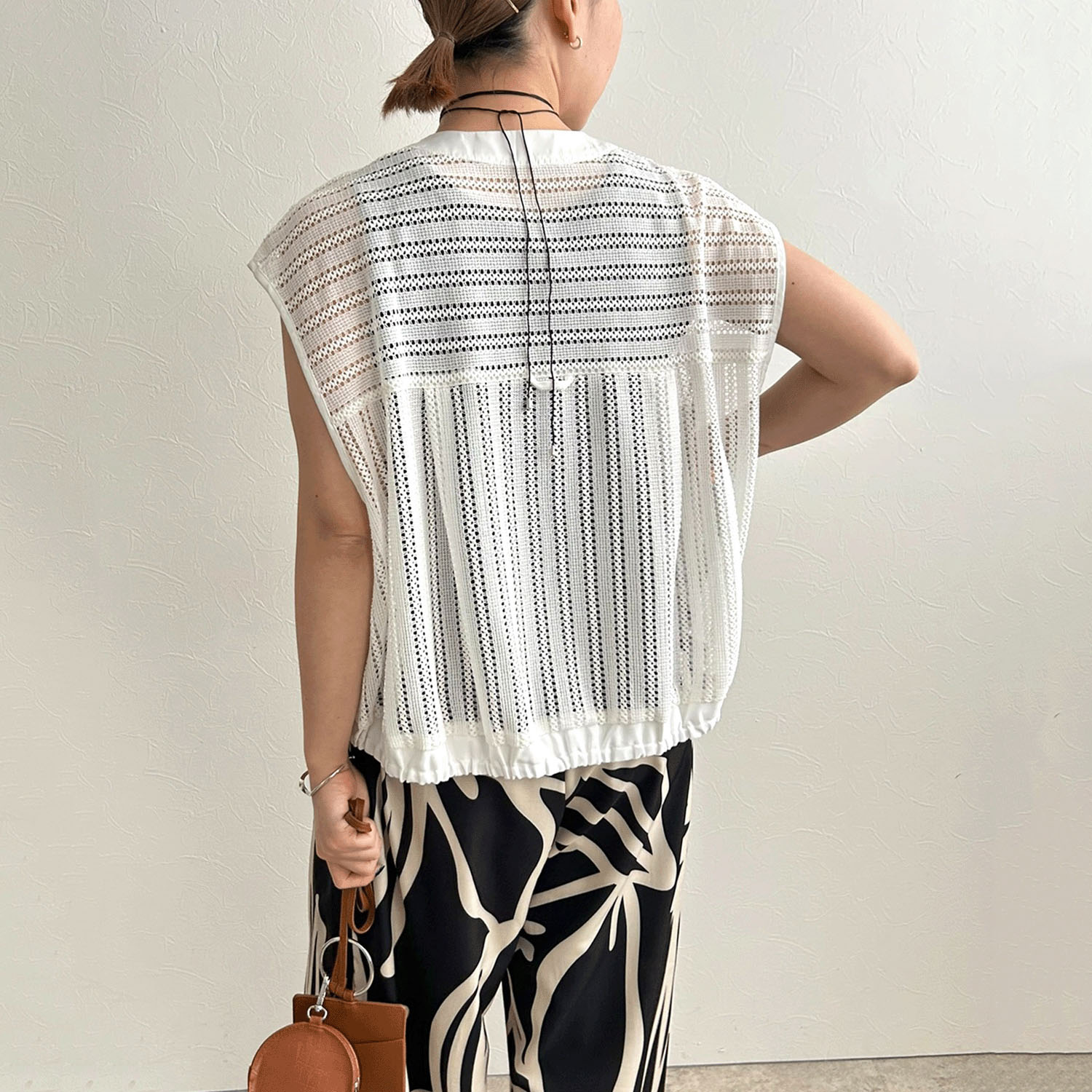 【InstaLive】LHELBIE（レルビエ） ストライプメッシュジレ - 画像23