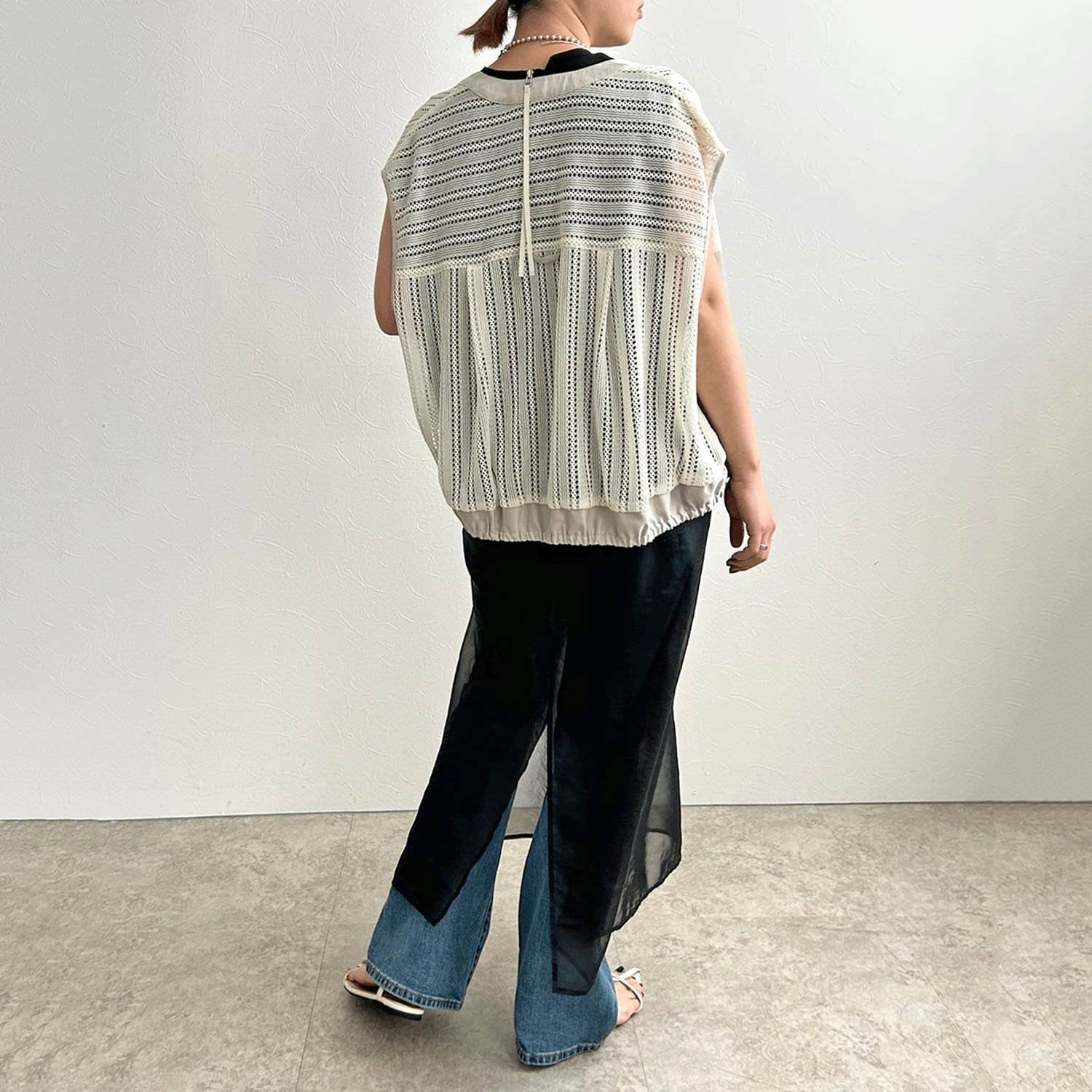 【InstaLive】LHELBIE（レルビエ） ストライプメッシュジレ - 画像32