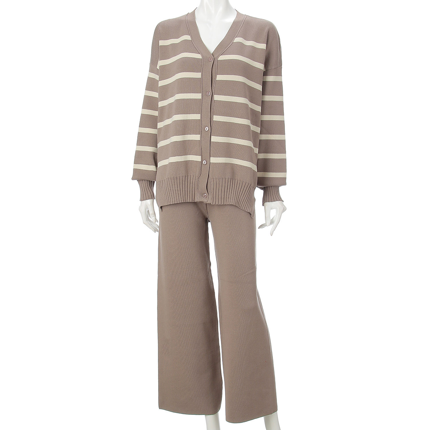 SEVEN SENSE ボーダーカーディガンとパンツのセット - 画像4