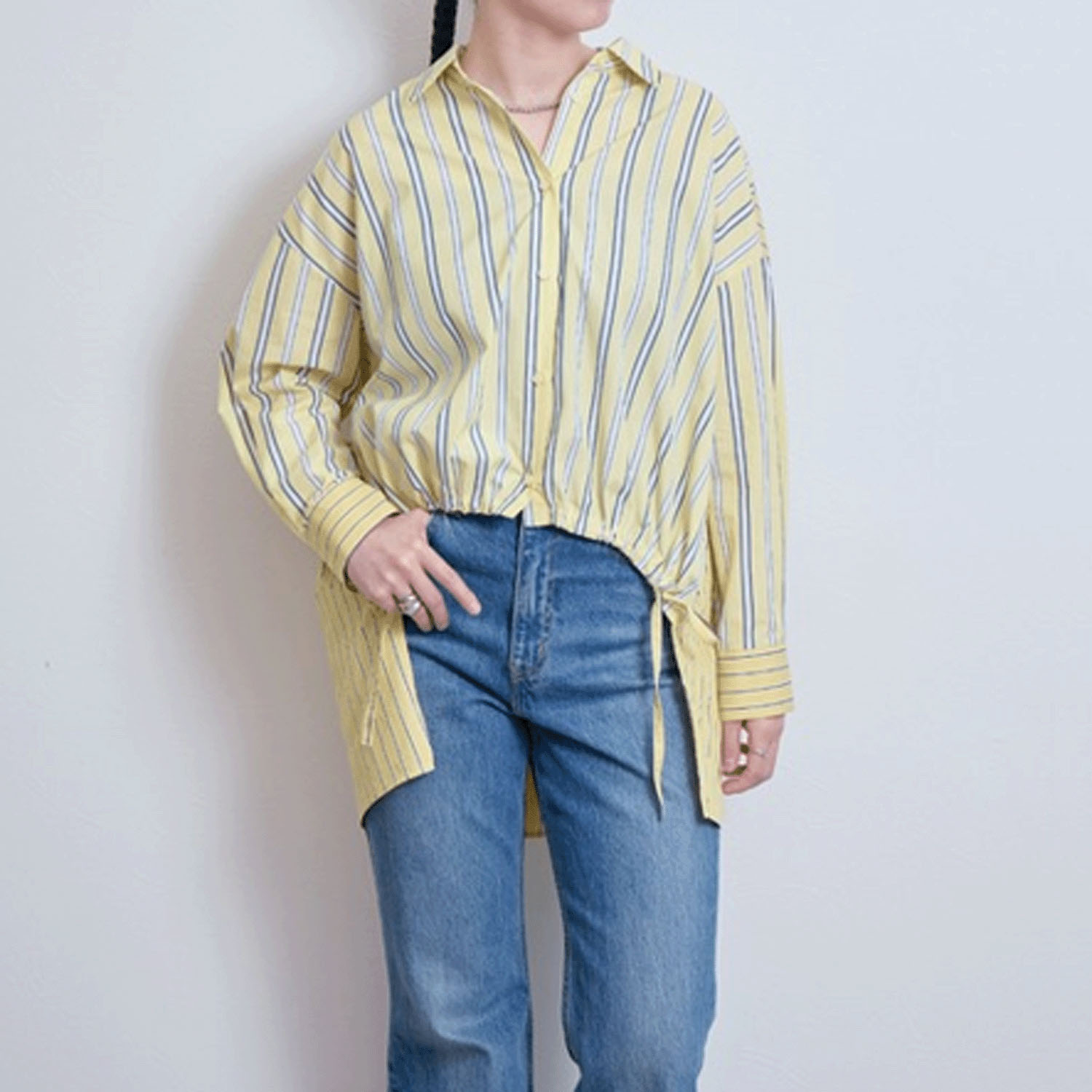 【Insta Live】LHELBIE クレイジーパターンストライプシャツ