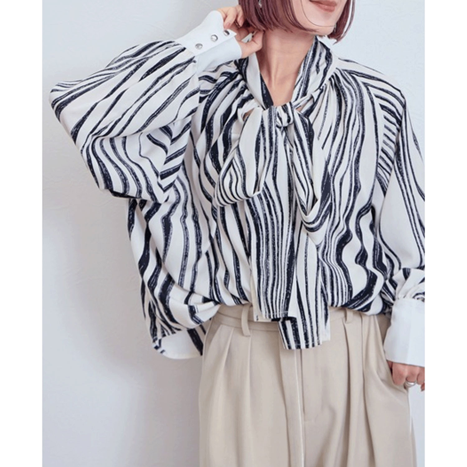 【Insta Live】LHELBIE アソートボウタイブラウス - 画像13