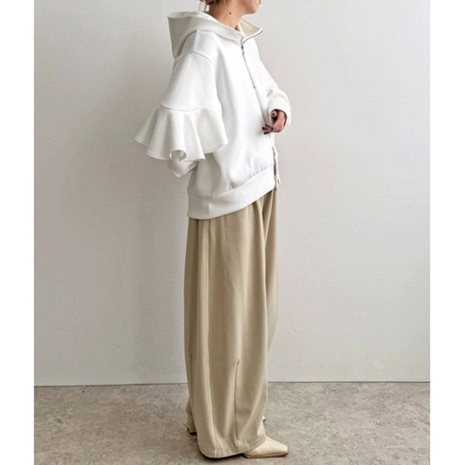 LHELBIE  ラッフルスリーブジップパーカ - 画像14