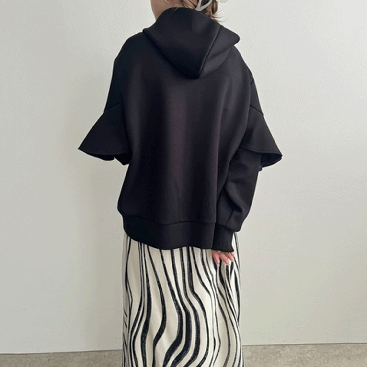 LHELBIE  ラッフルスリーブジップパーカ - 画像5