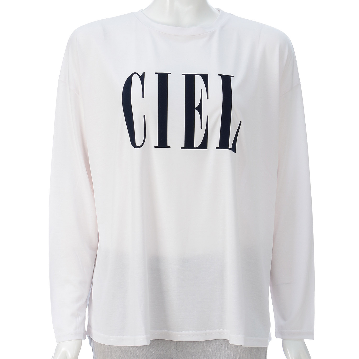 ROSIEE ソフトな風合いフロッキープリントTシャツ - 画像11