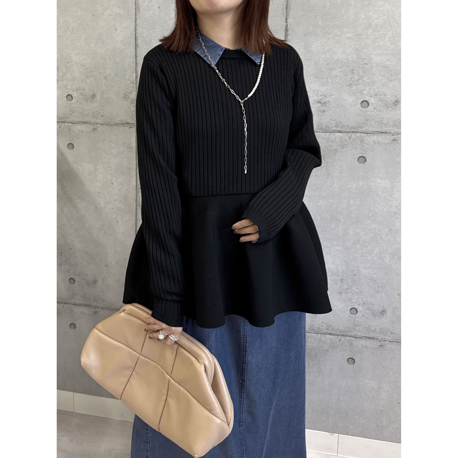 ROSIEE 裾ペプラムKnit - 画像12