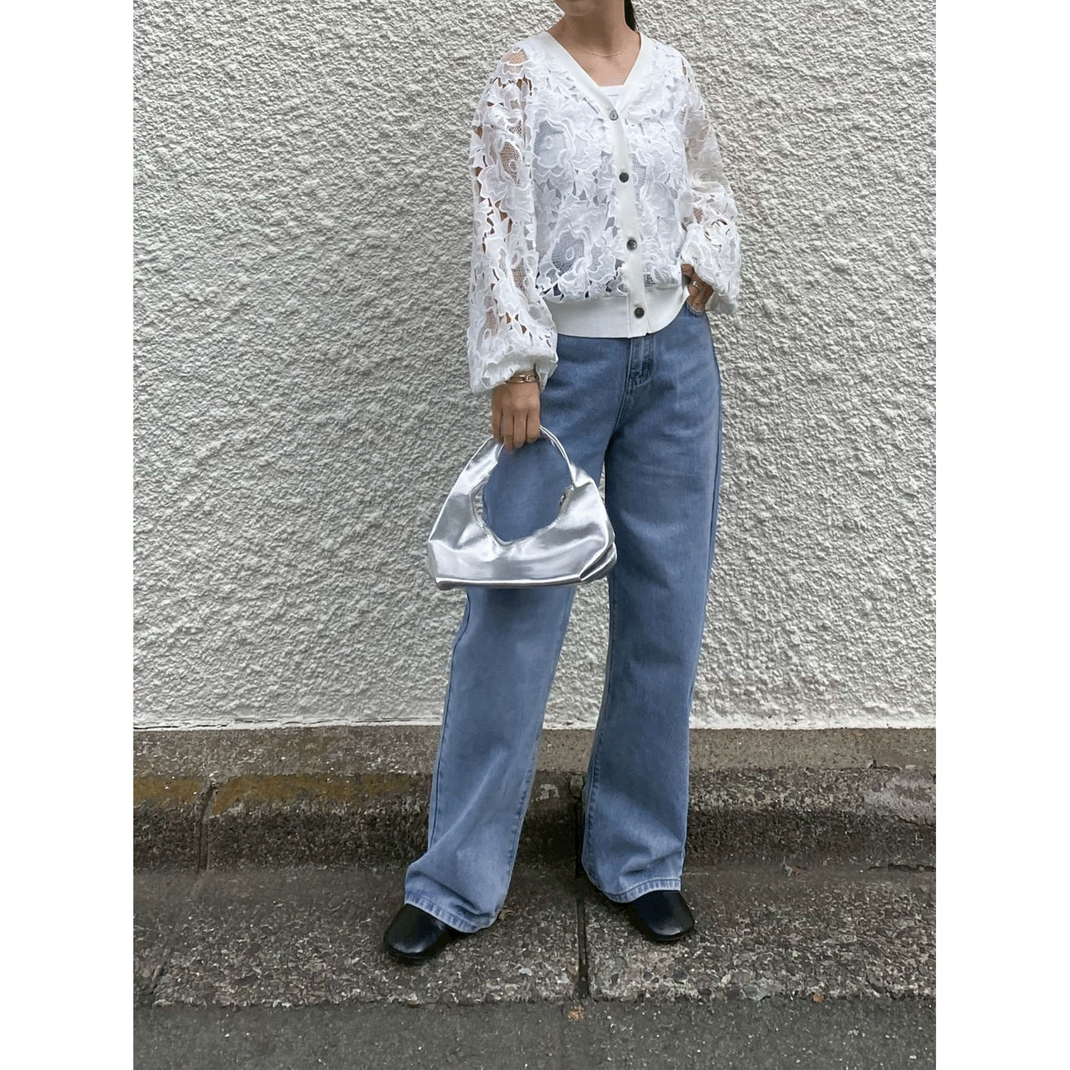 ROSIEE レースチュールドッキングカーディガン - 画像7