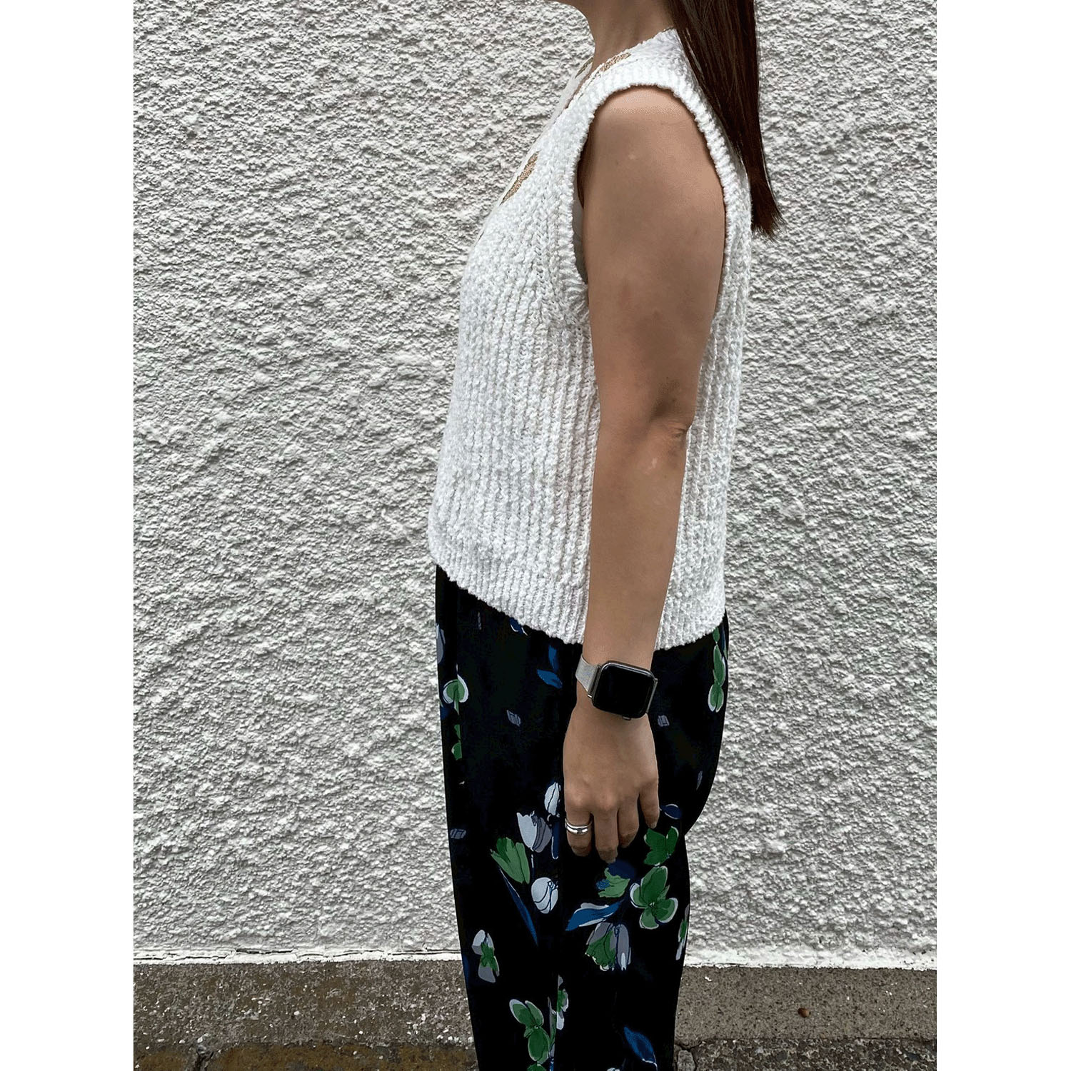 ROSIEE ハート刺繍スラブニットベスト - 画像6