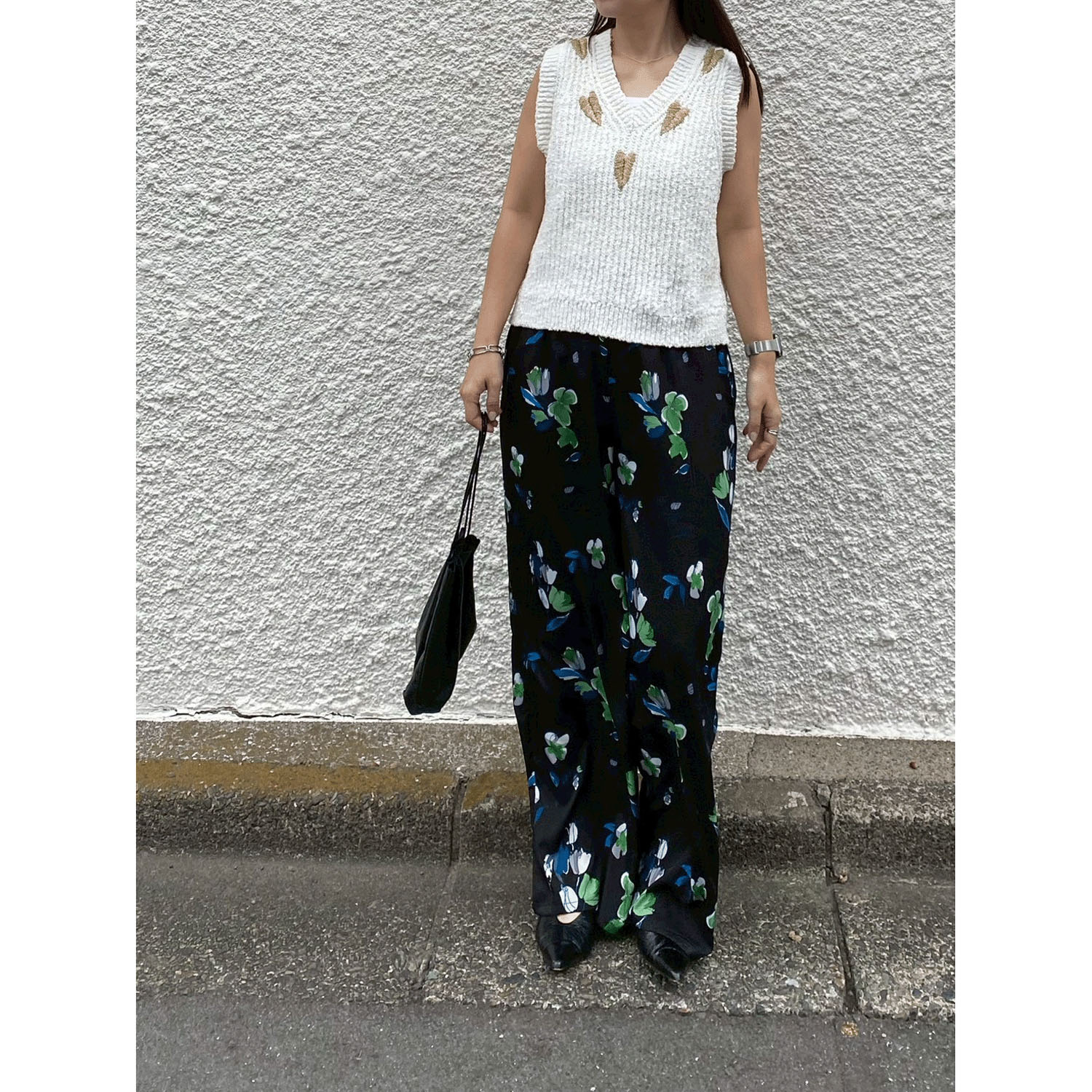 ROSIEE ハート刺繍スラブニットベスト - 画像8