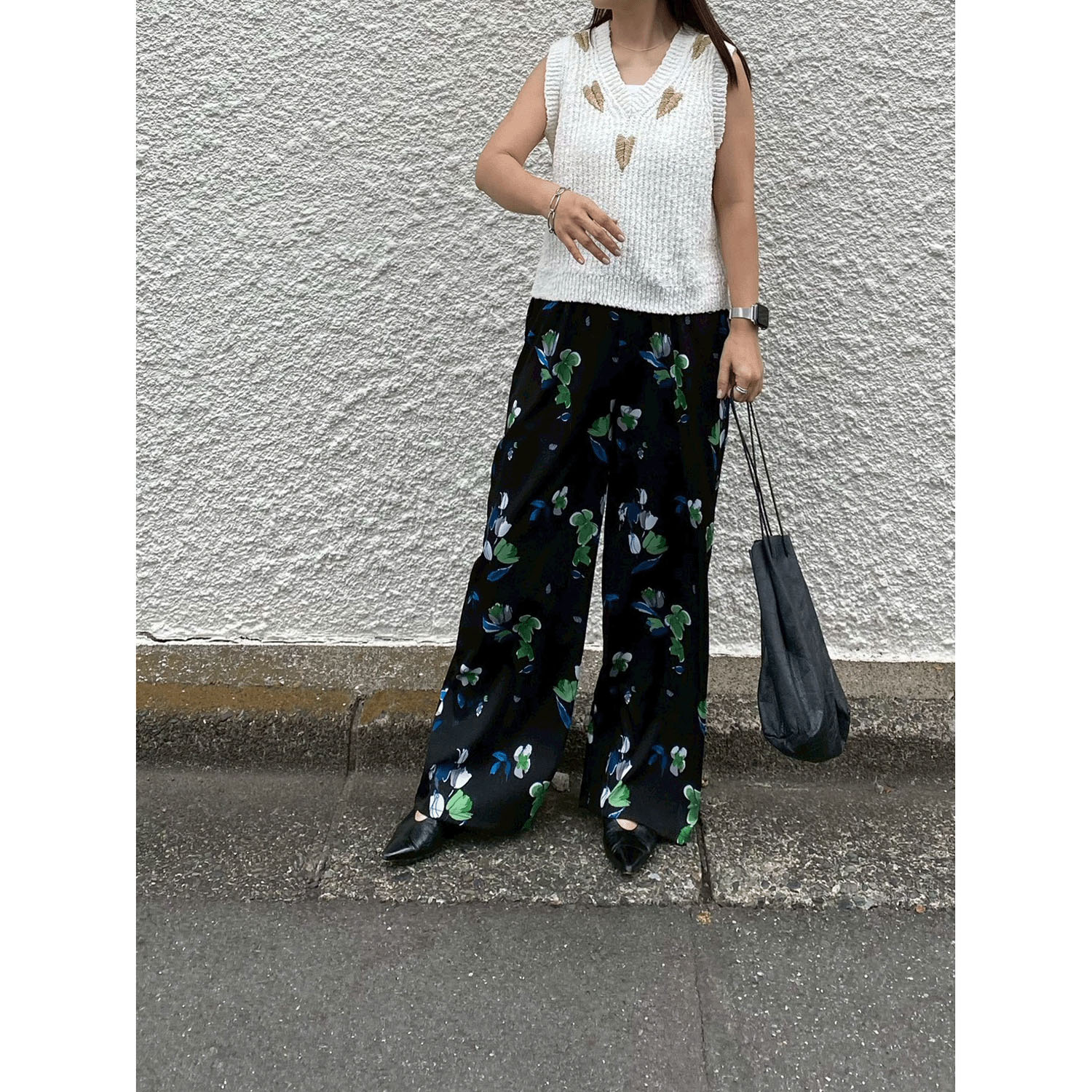 ROSIEE ハート刺繍スラブニットベスト - 画像9