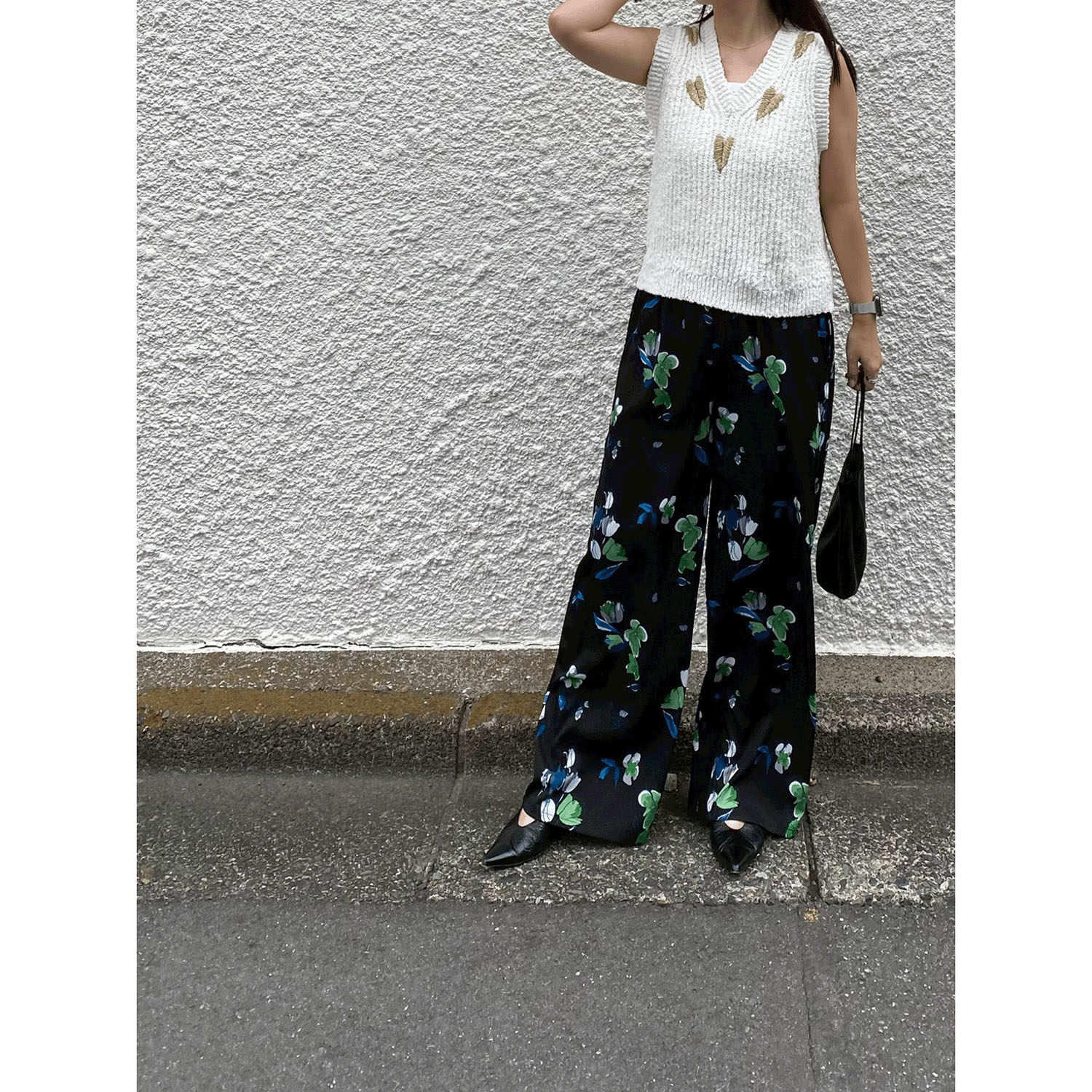 ROSIEE ハート刺繍スラブニットベスト - 画像10