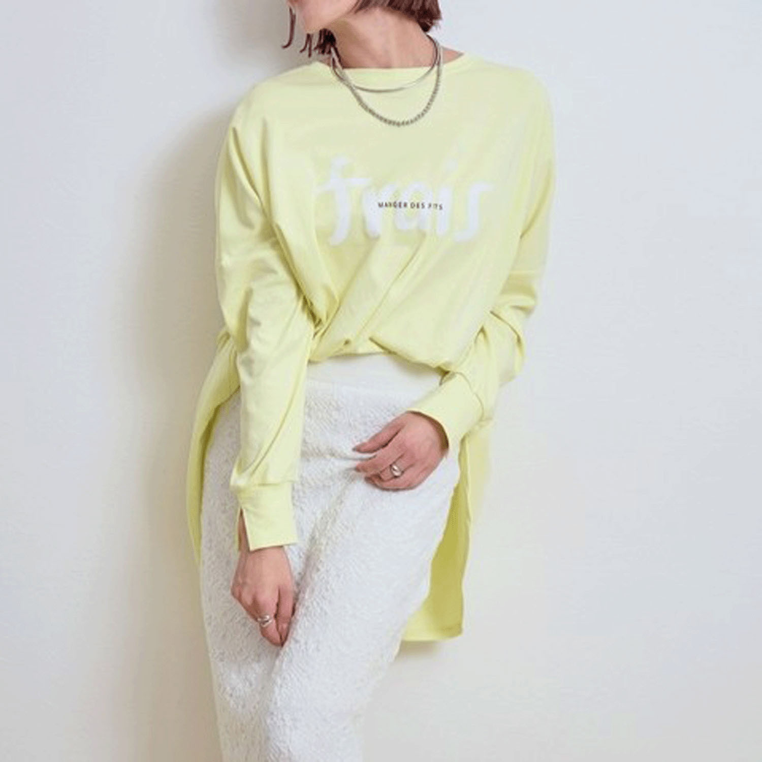 LHELBIE ハンドロゴポンチョロンT