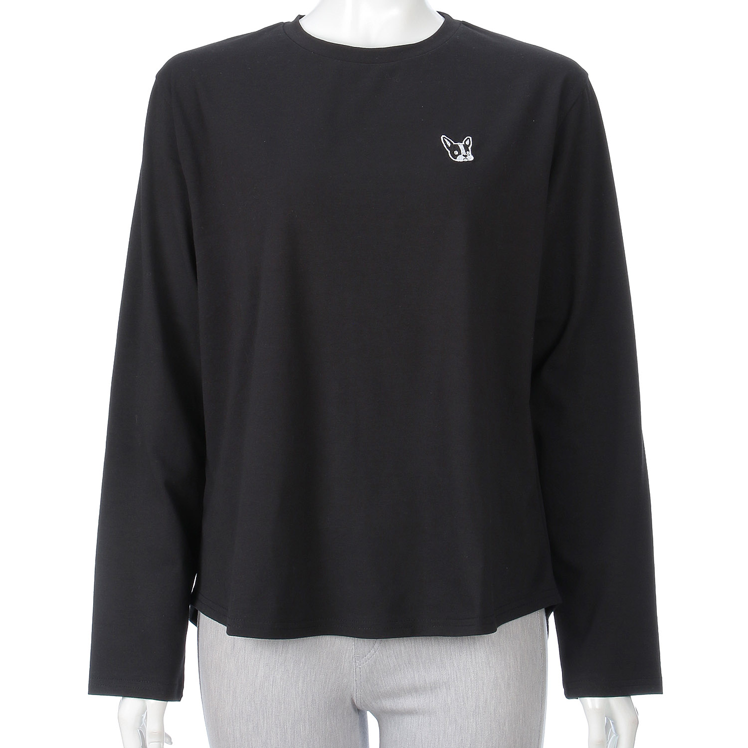 ROSIEE 前後フレンチブルドッグワッペン風刺繍ロンT - 画像24