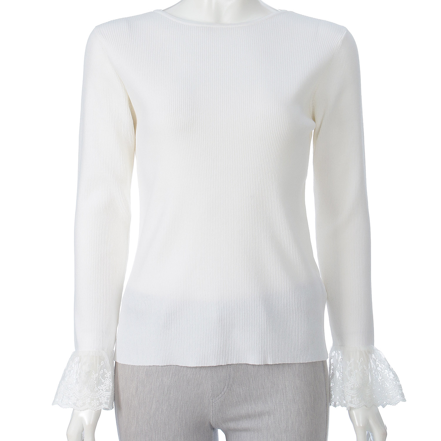 ROSIEE 袖レースリブニット - 画像14