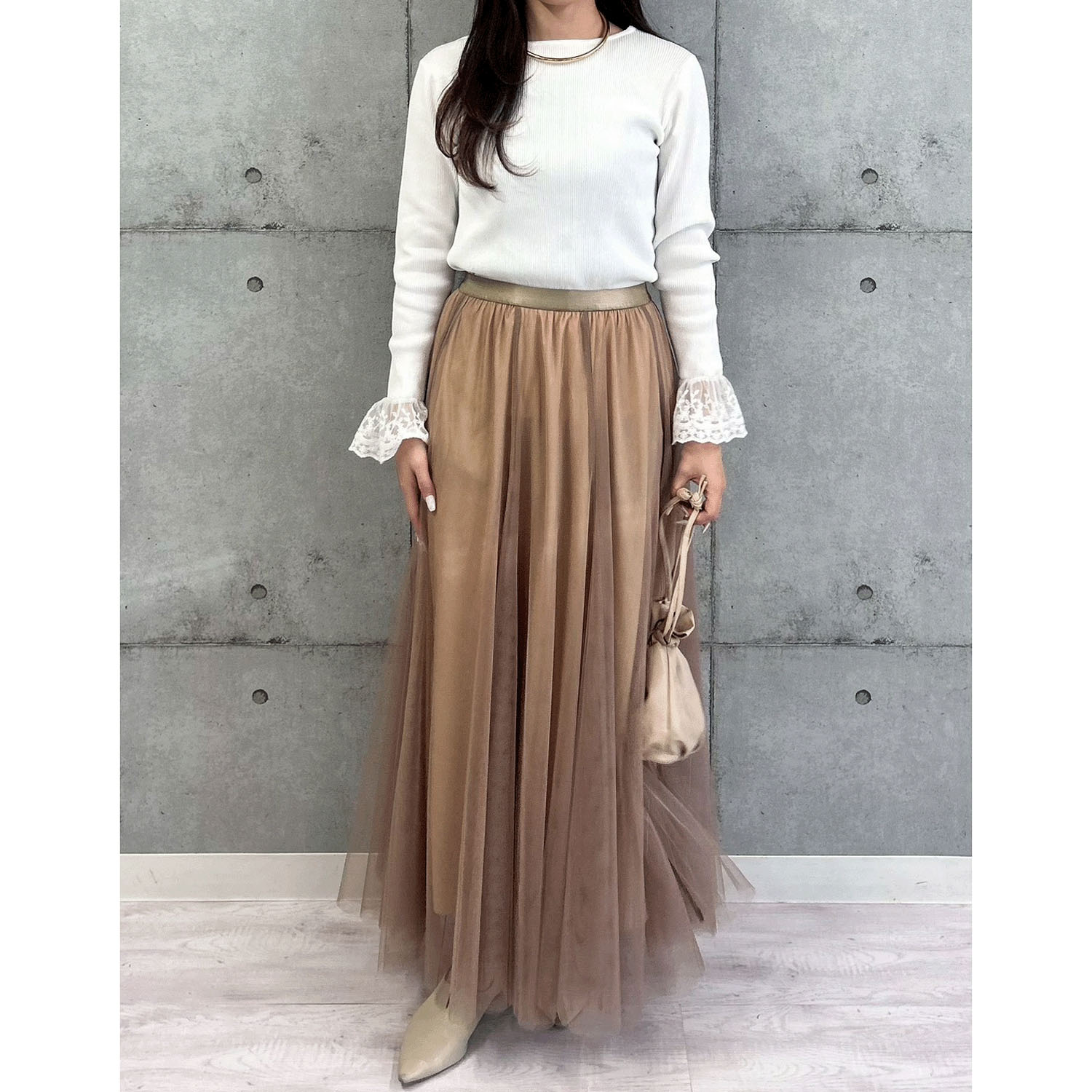 ROSIEE 袖レースリブニット - 画像10