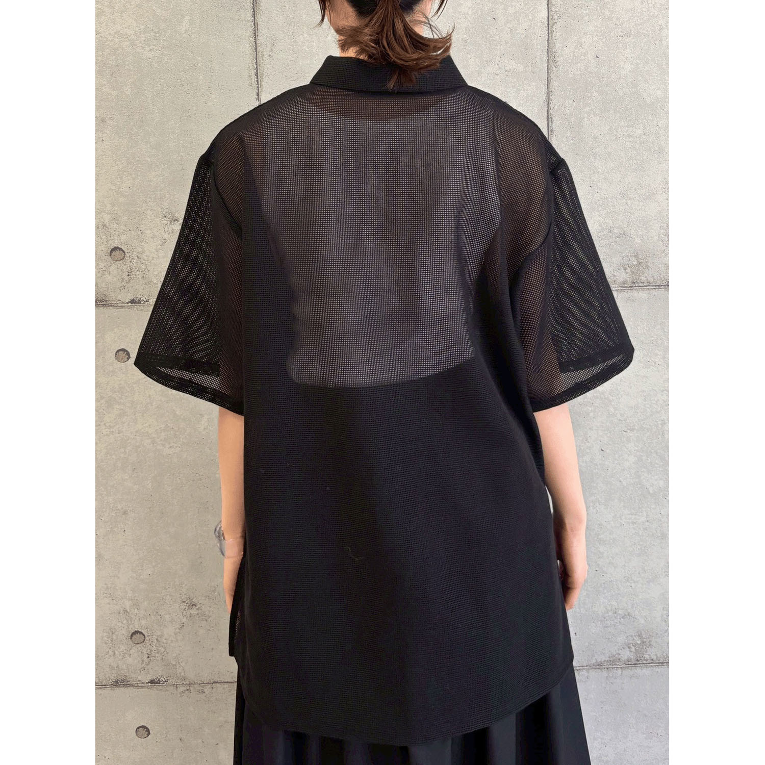ROSIEE ニュアンス釦メッシュBIGシャツ - 画像12