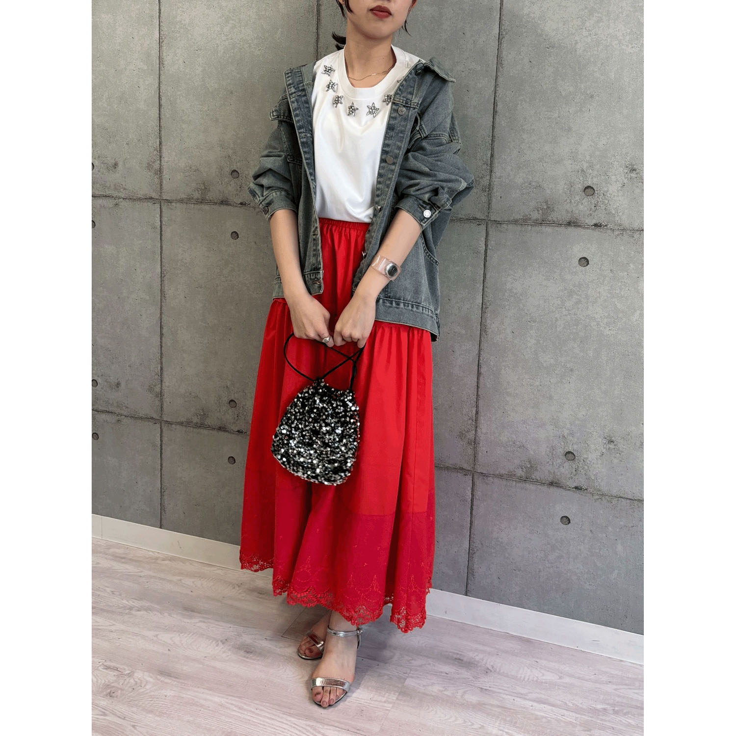 ROSIEE オーバーサイズポケットデニムジャケット - 画像3