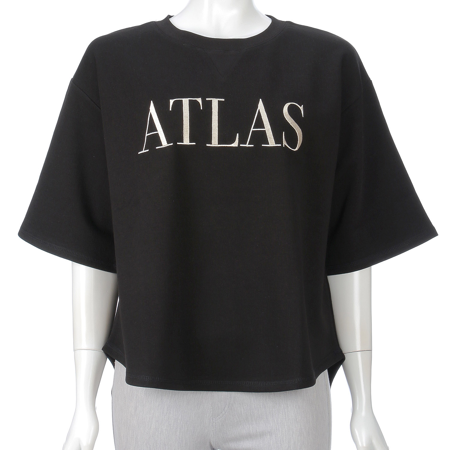 ROSIEE ロゴ刺繍5分袖トップス - 画像6