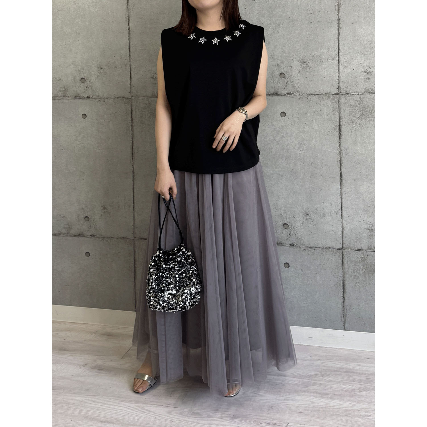 ROSIEE 星ビジューノースリーブTシャツ - 画像18