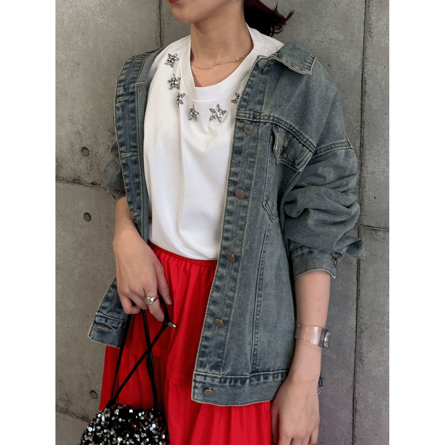 ROSIEE 星ビジューノースリーブTシャツ - 画像10