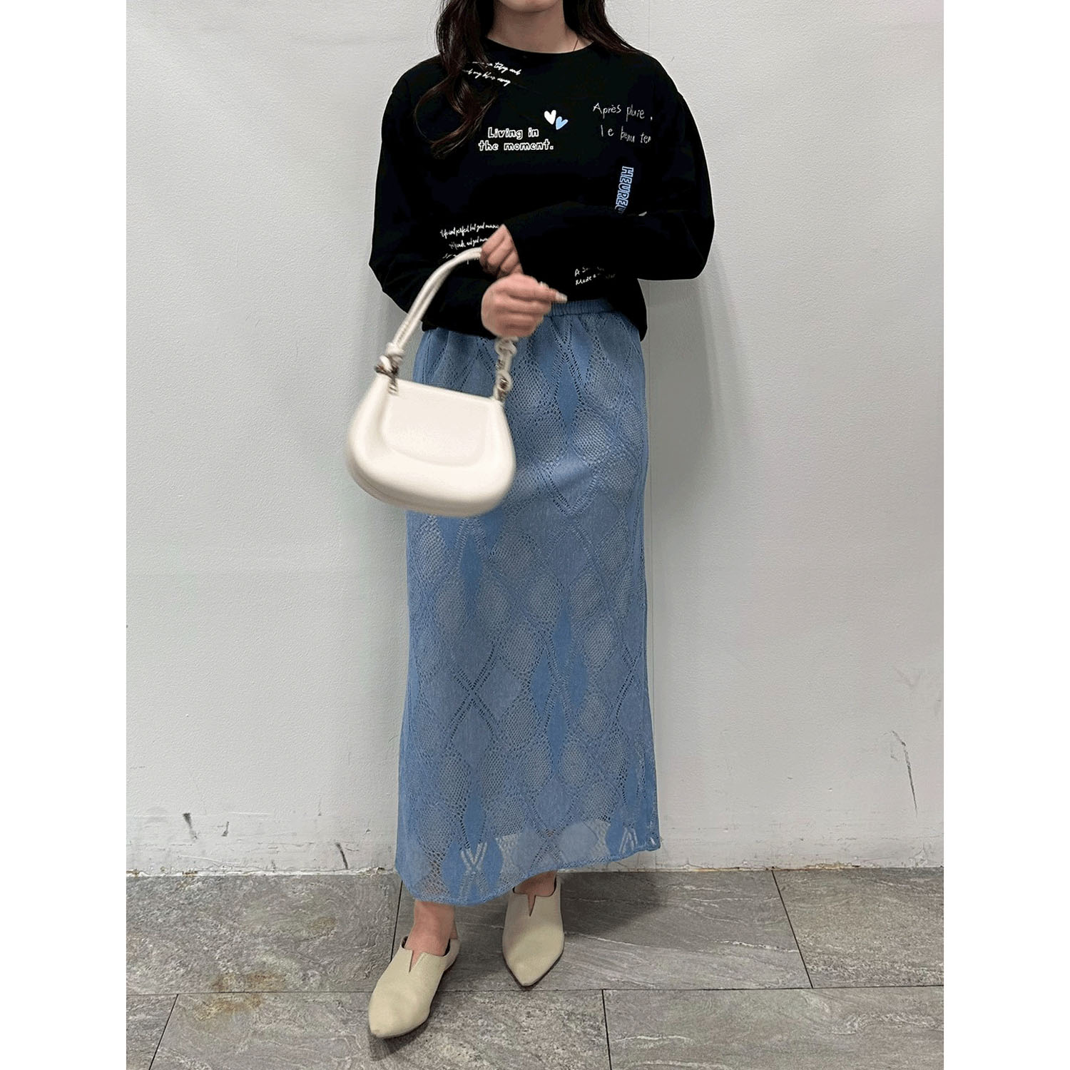 ROSIEE レタリングプリントロングTシャツ - 画像16