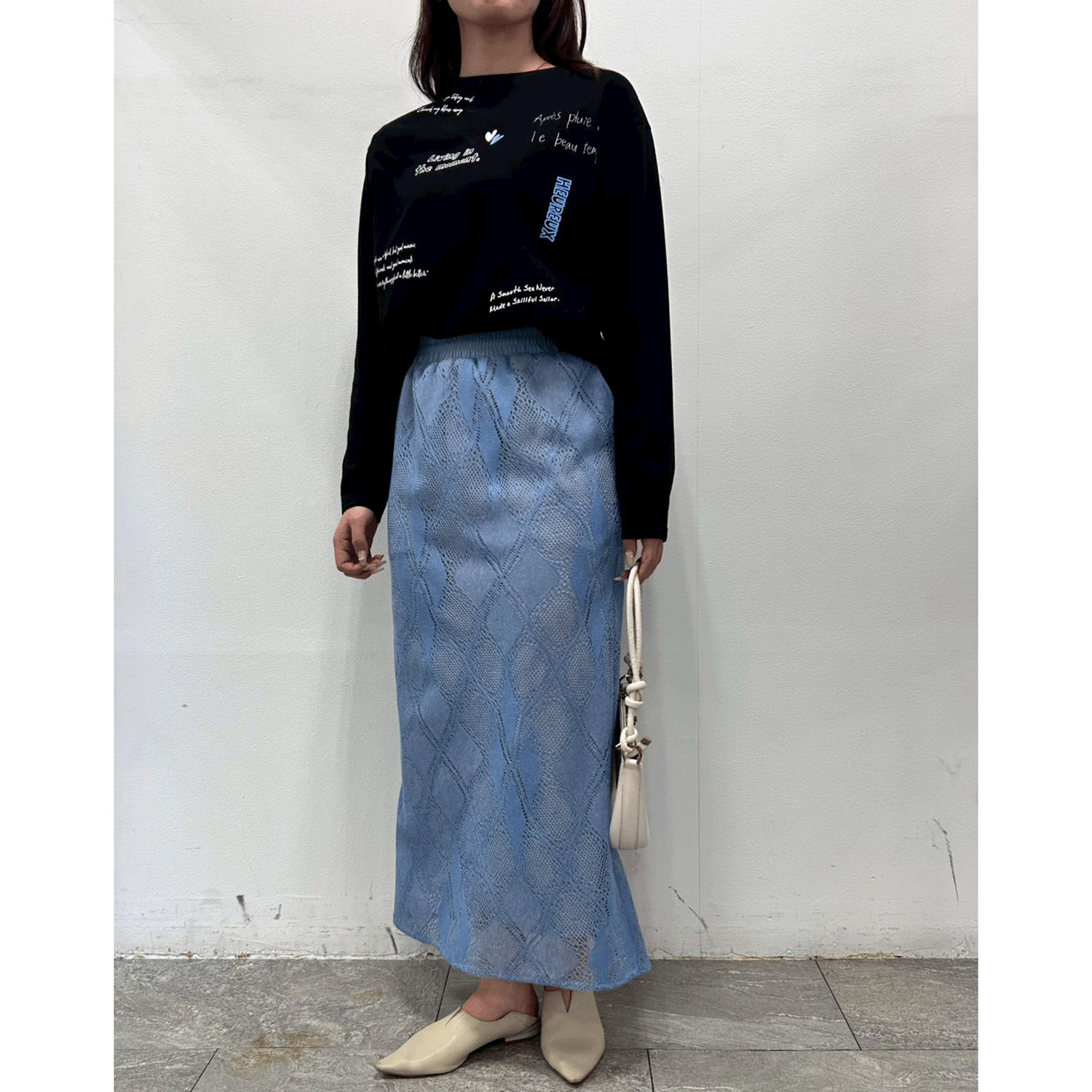 ROSIEE レタリングプリントロングTシャツ - 画像18