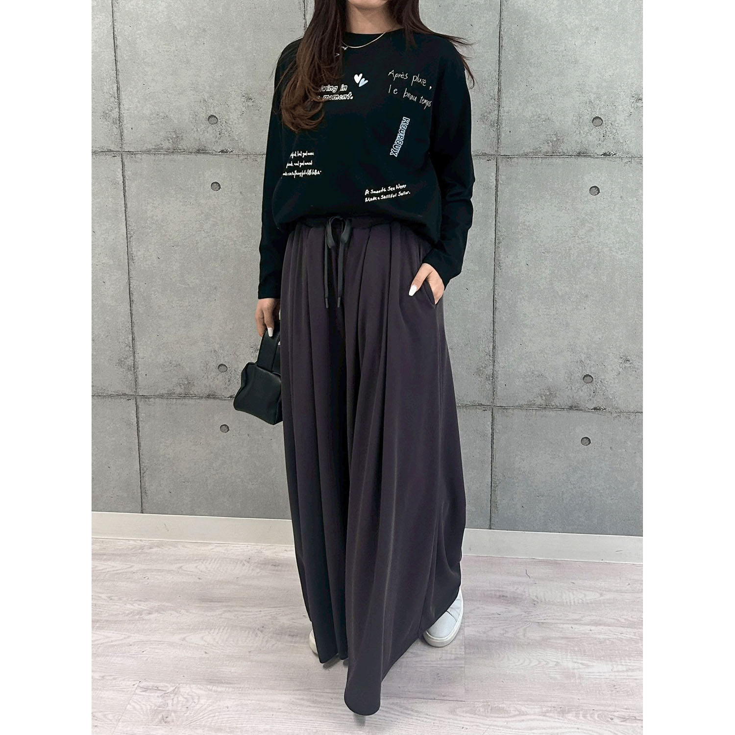 ROSIEE レタリングプリントロングTシャツ - 画像20