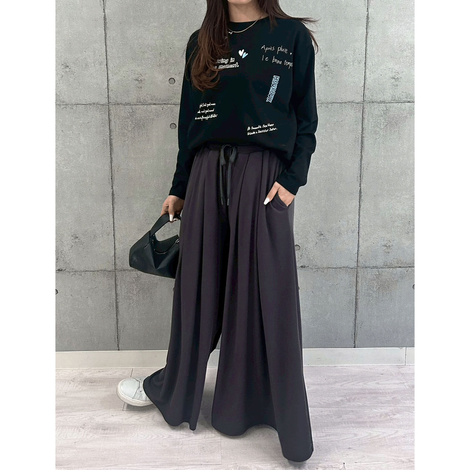 ROSIEE レタリングプリントロングTシャツ - 画像21