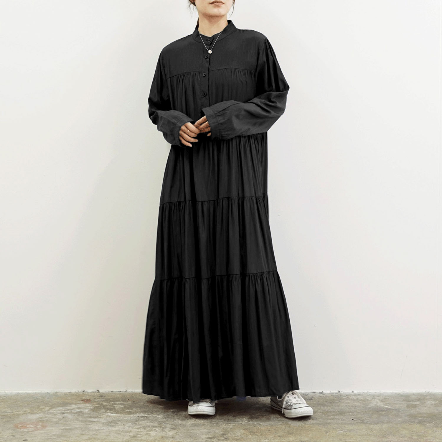 SEVEN SENSE ティアード切替ワンピース - 画像2