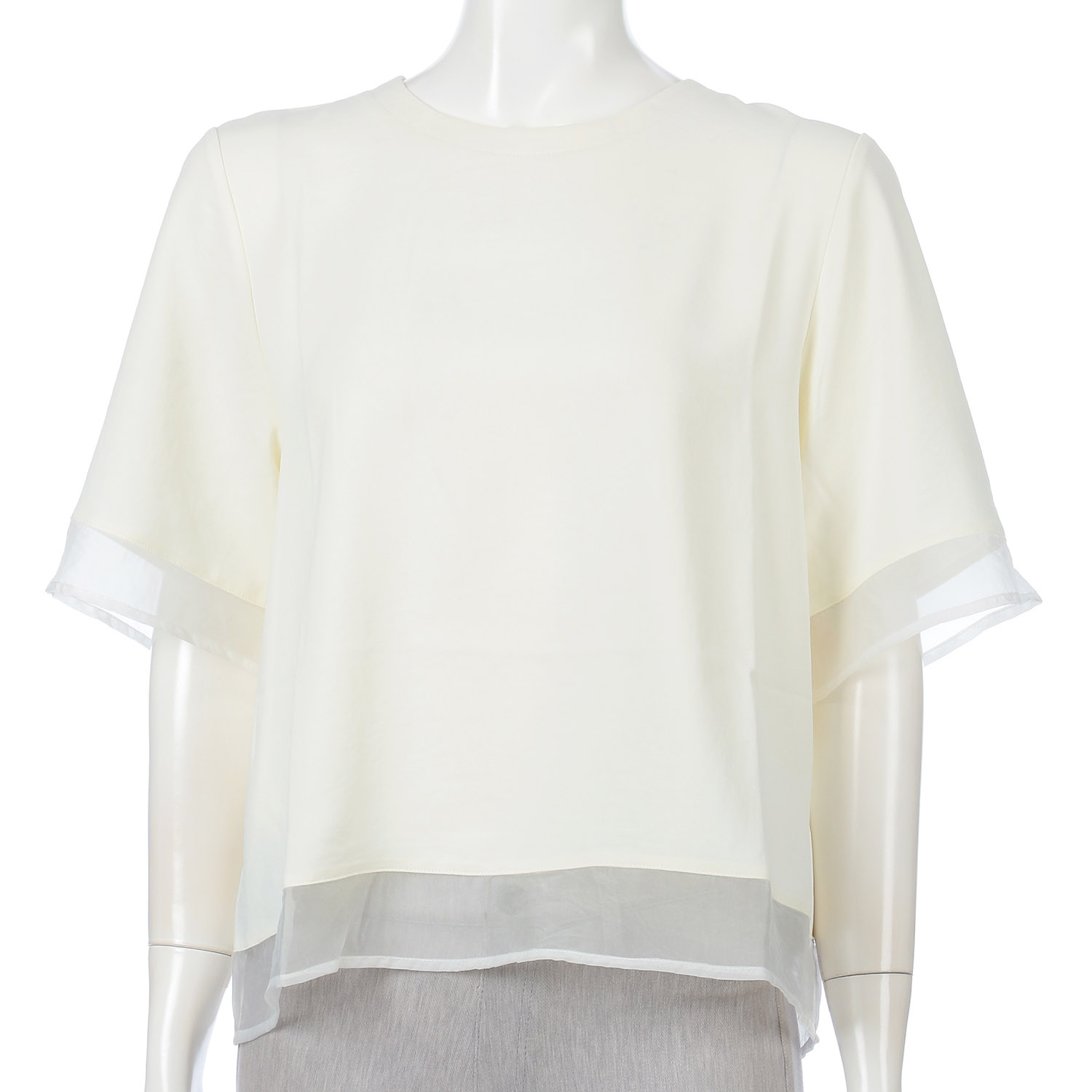 LHELBIE シアーミックスブラウスT