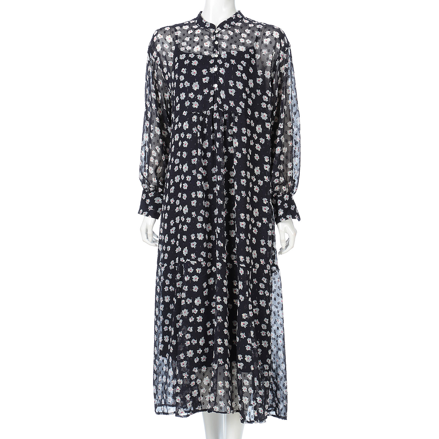 LHELBIE ラメシフォンワンピース