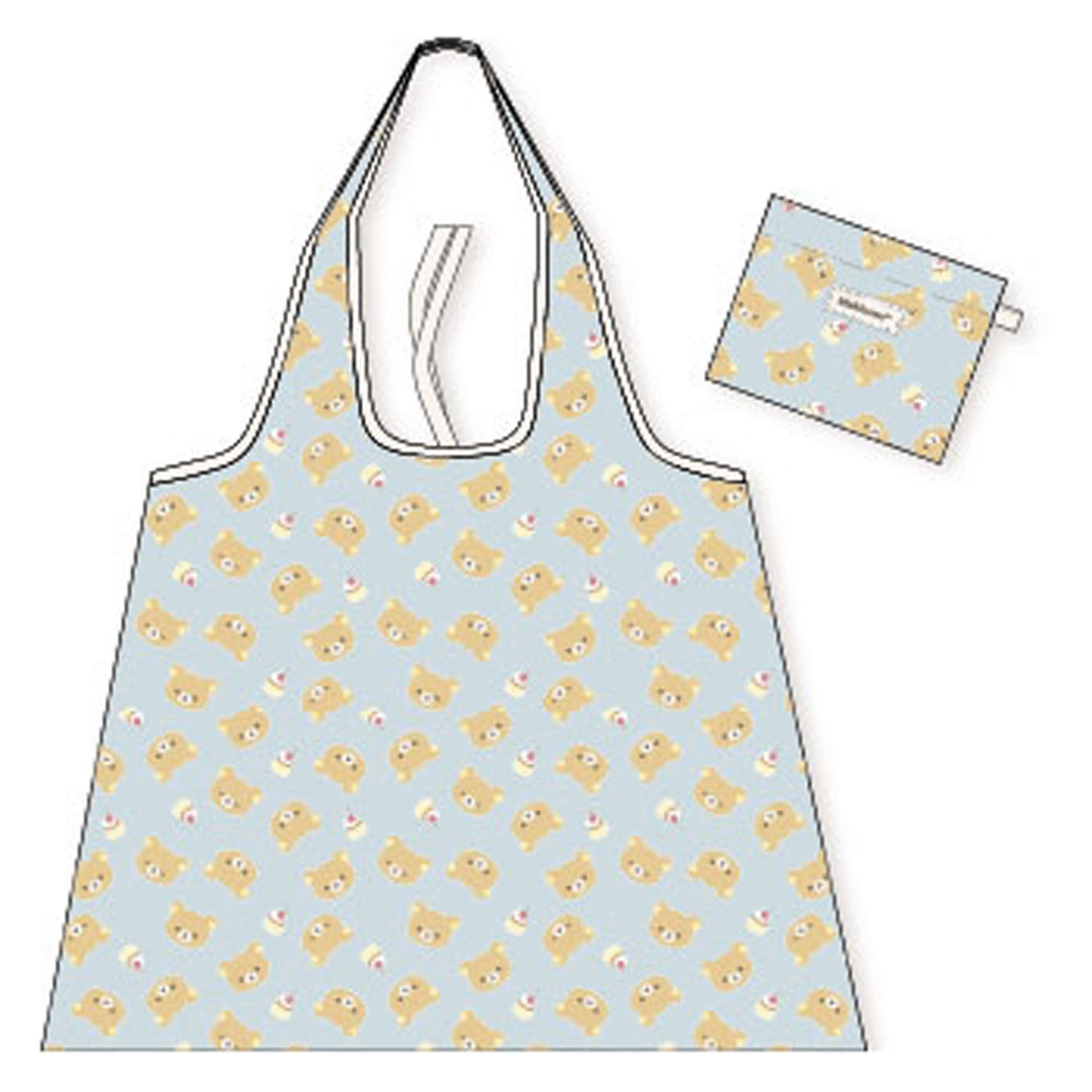 リラックマ 大きめショッピングバッグ リラックマフェイス