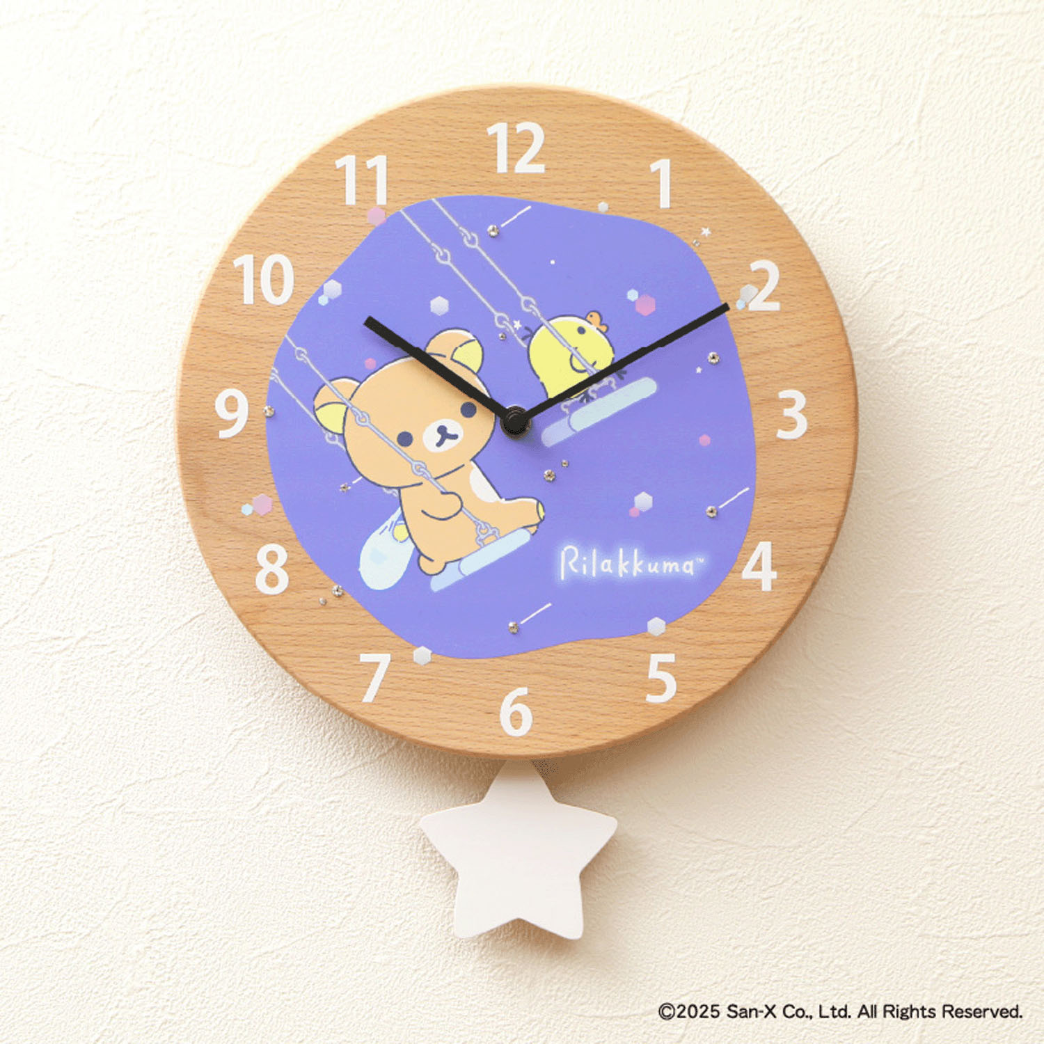 リラックマ 掛け時計 ブランコ