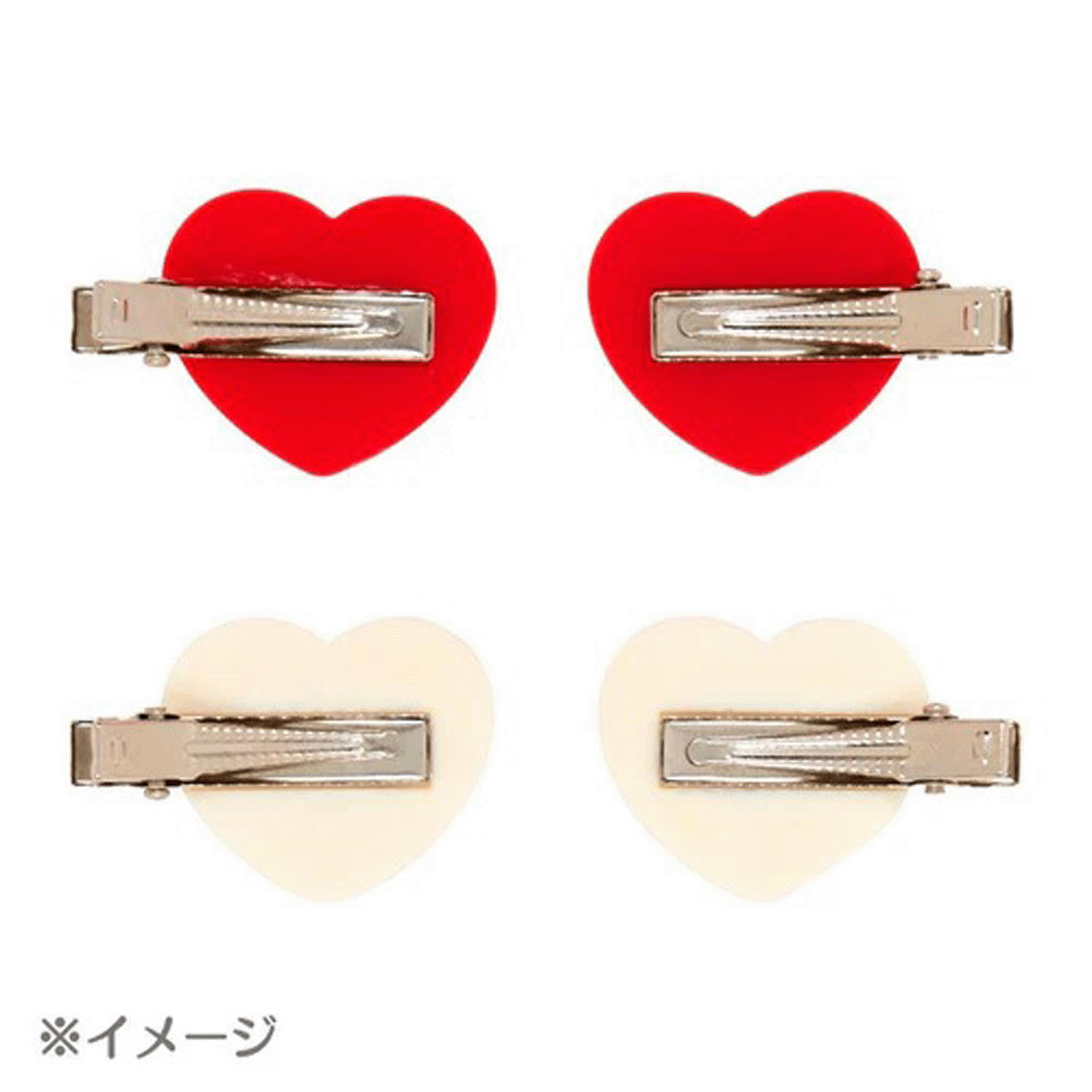 マイメロディ ミニヘアクリップ4個セット ハート - 画像3