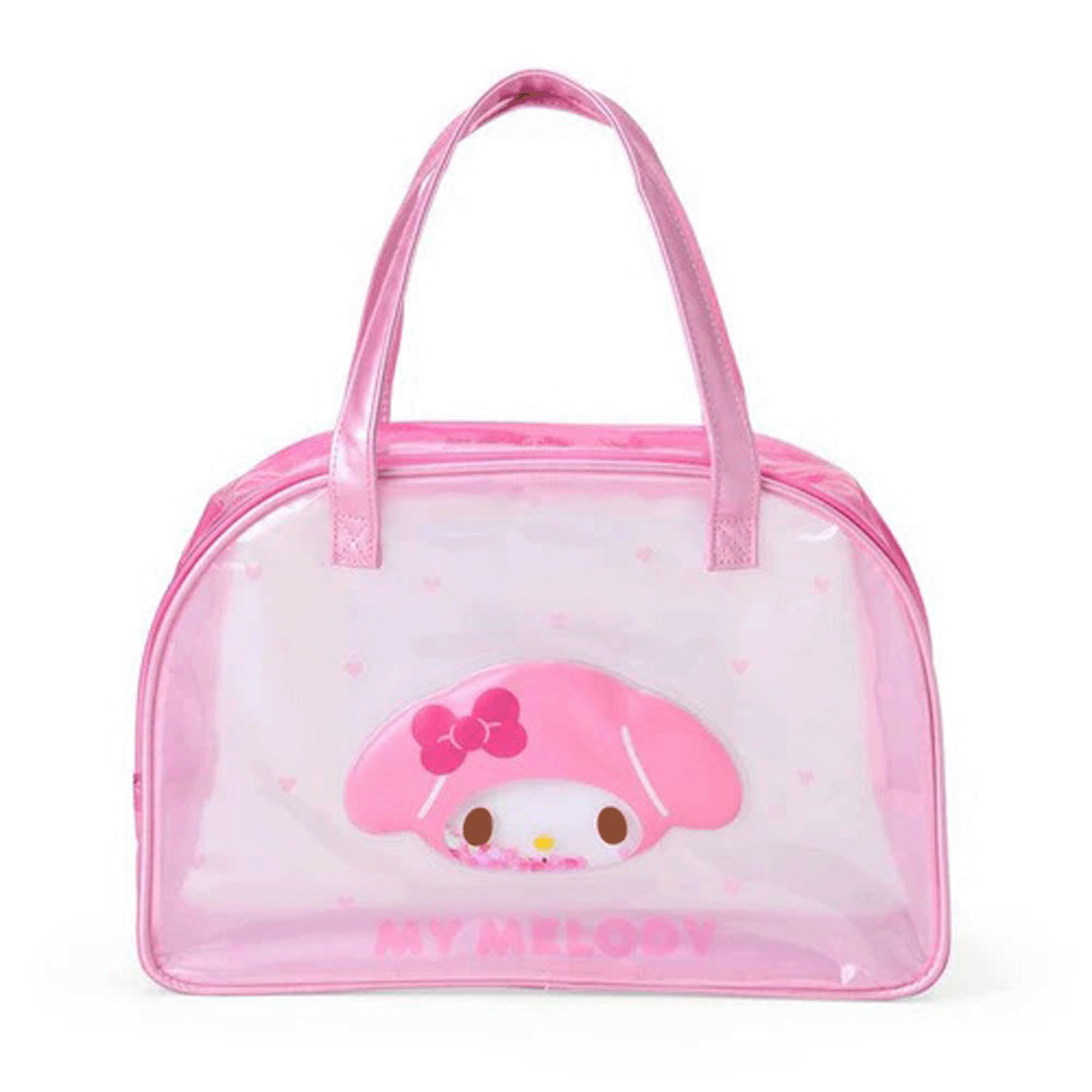 サンリオ マイメロディ クリアボストンバッグ ラメ