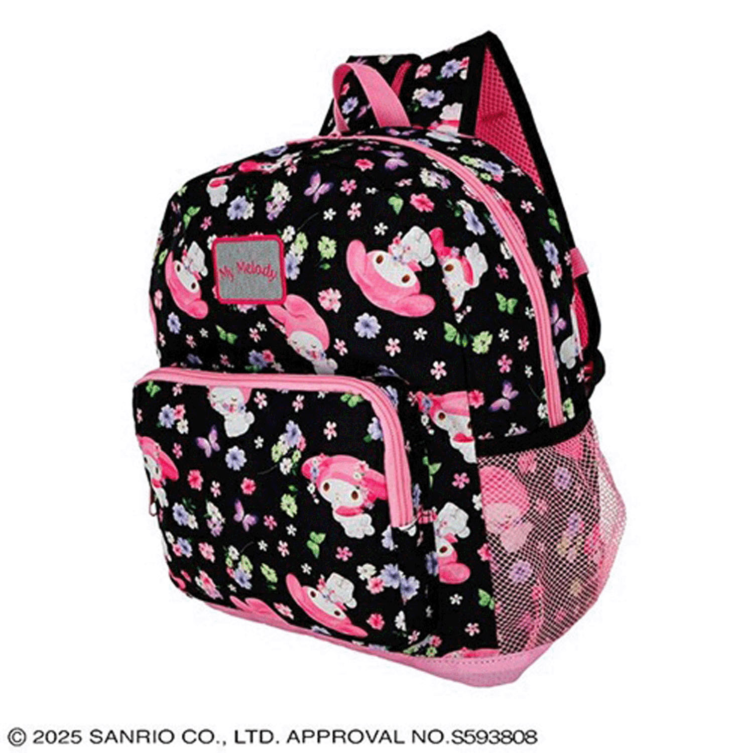 マイメロディリュックサック ブラックフラワー