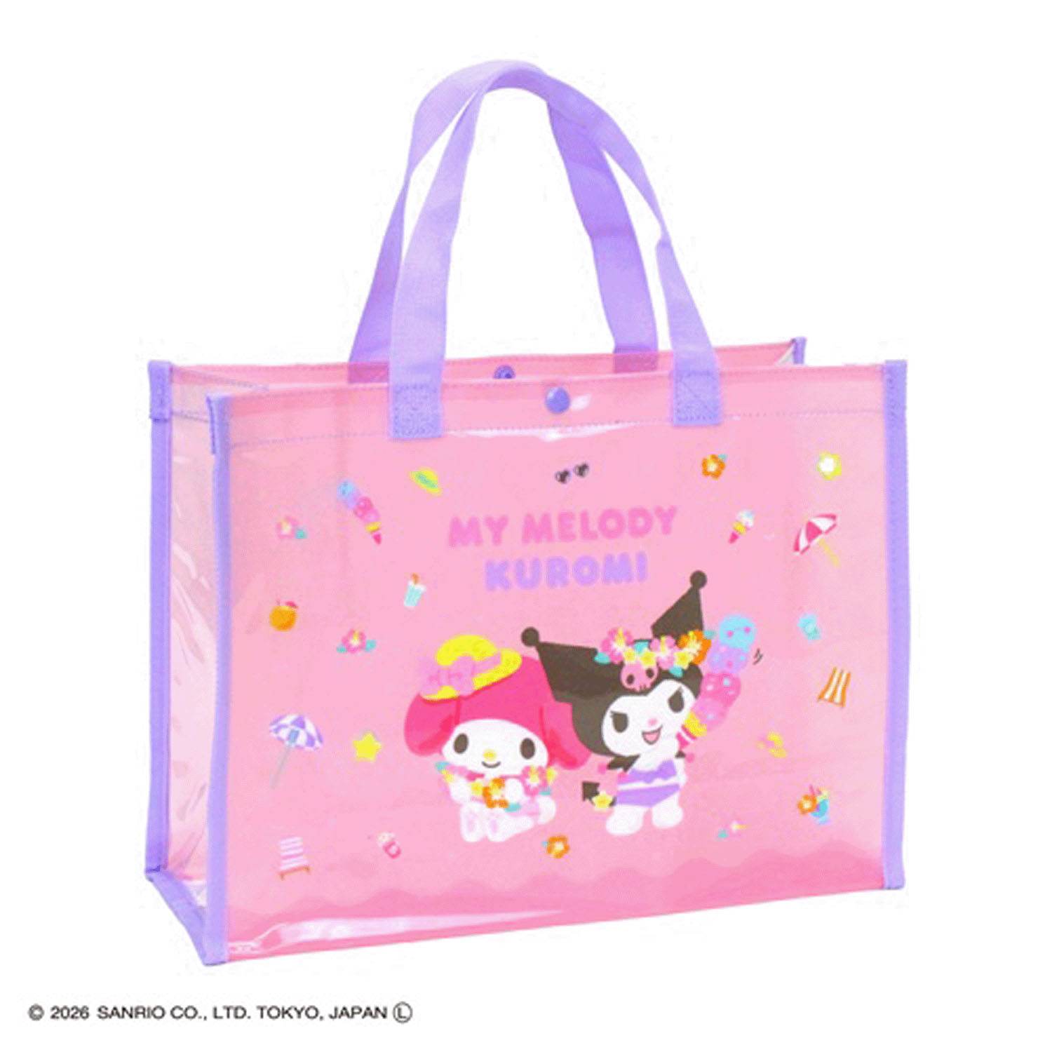 サンリオ マイメロディ＆クロミ トート型ビーチバッグ ピンク