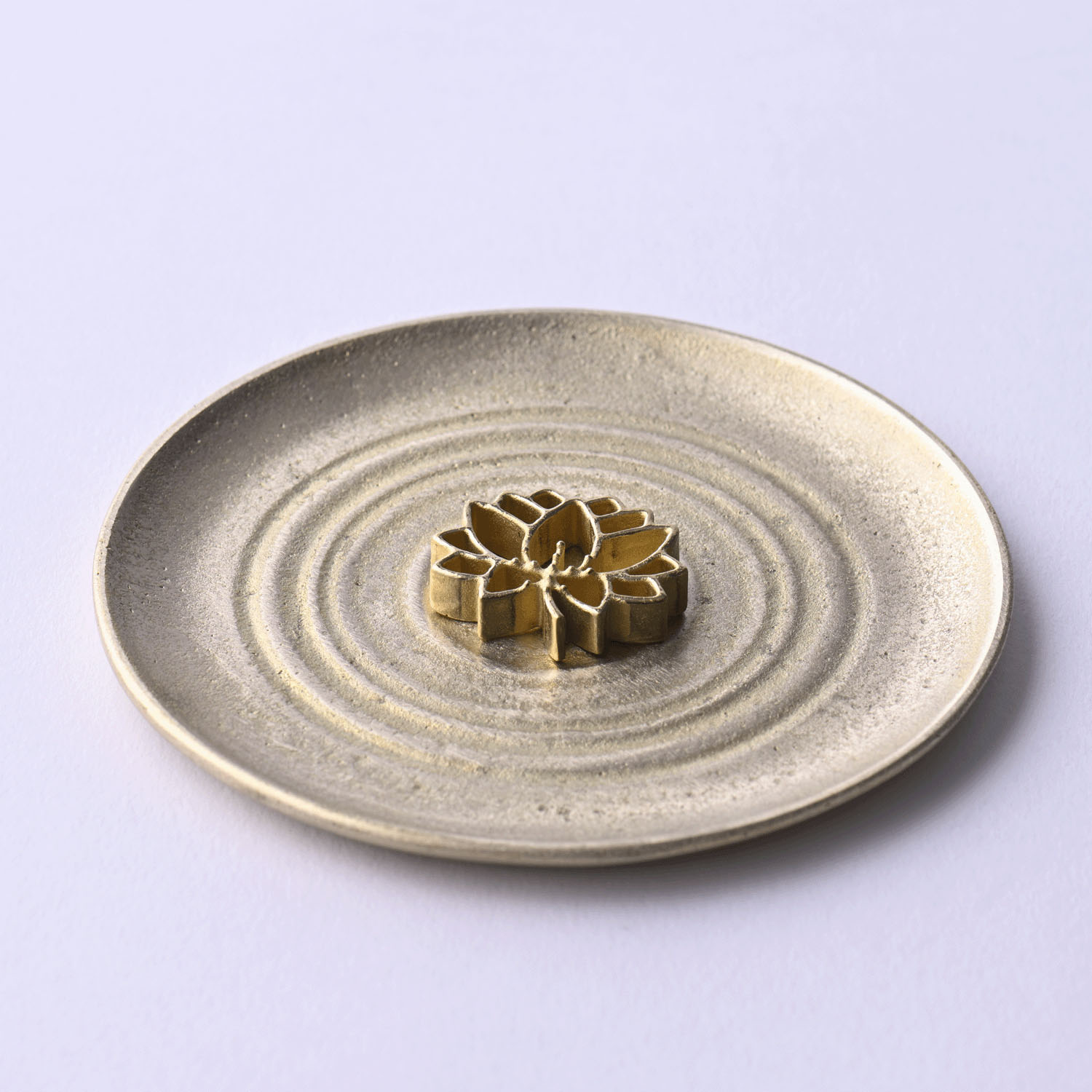 銀雅堂 皿付き香立 蓮華 - 画像2