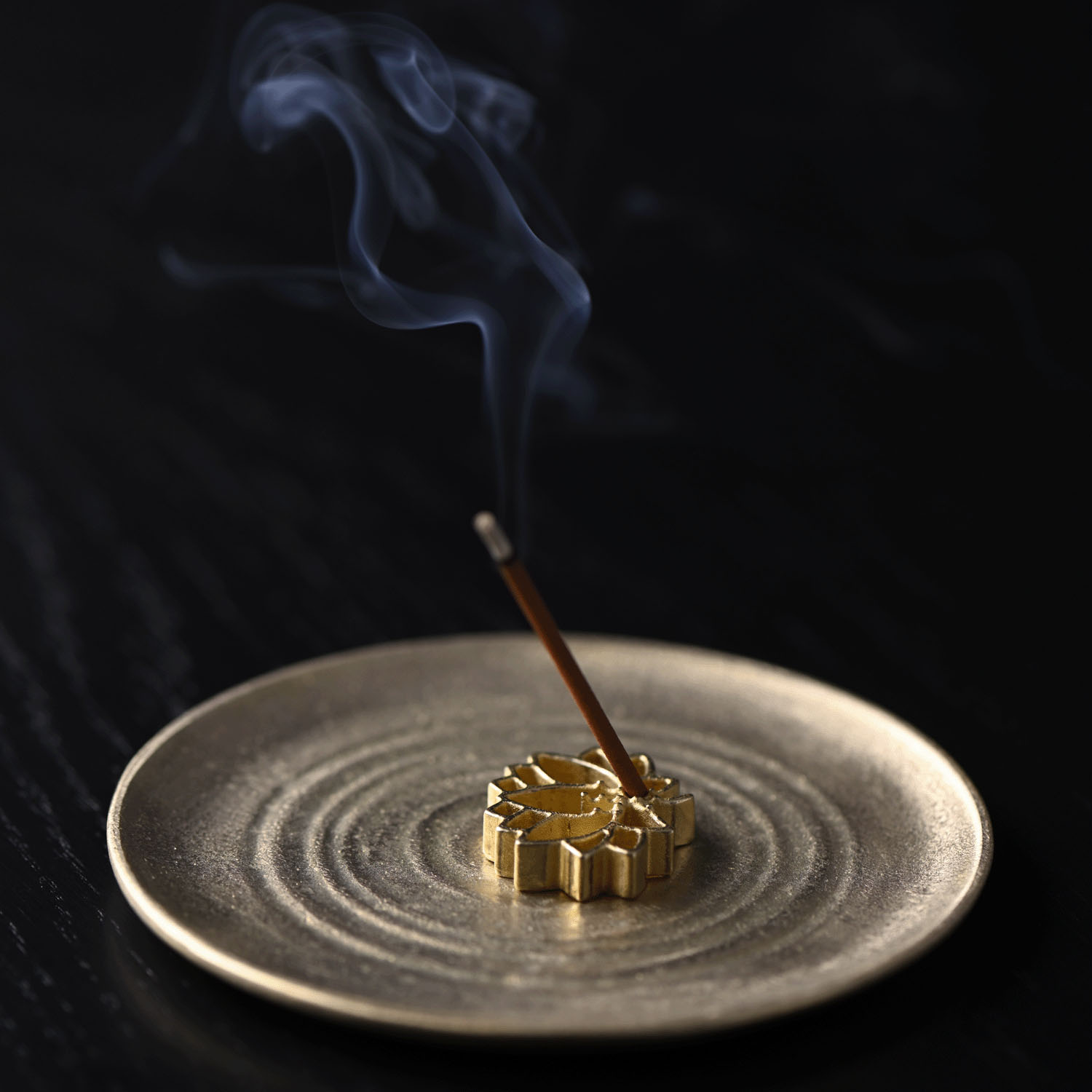 銀雅堂 皿付き香立 蓮華