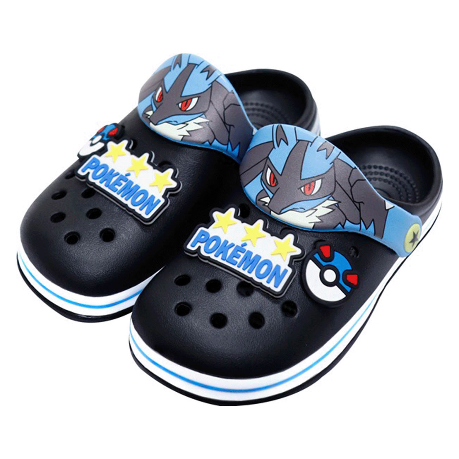 ポケットモンスター 子供用サンダル ルカリオ ブラック 20cm