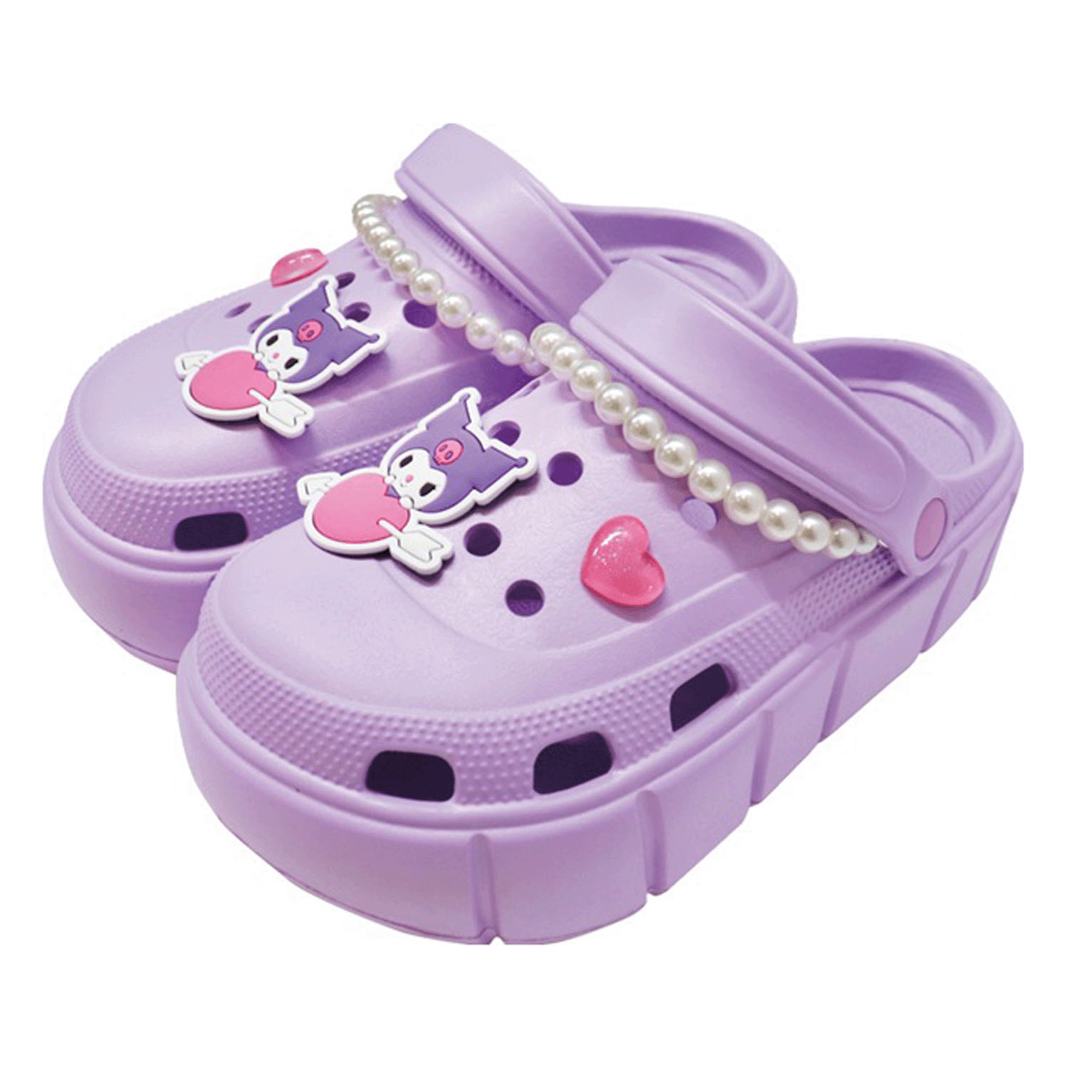 サンリオ クロミ 厚底サンダル パープル 24cm