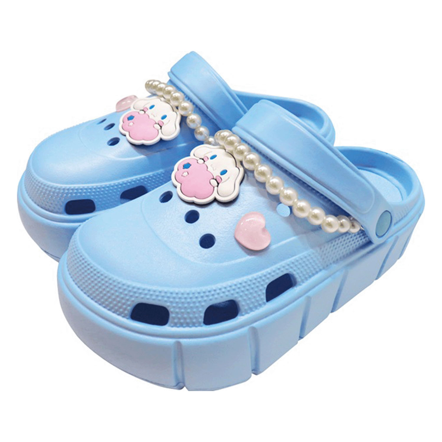 サンリオ シナモロール 厚底サンダル ブルー 24cm