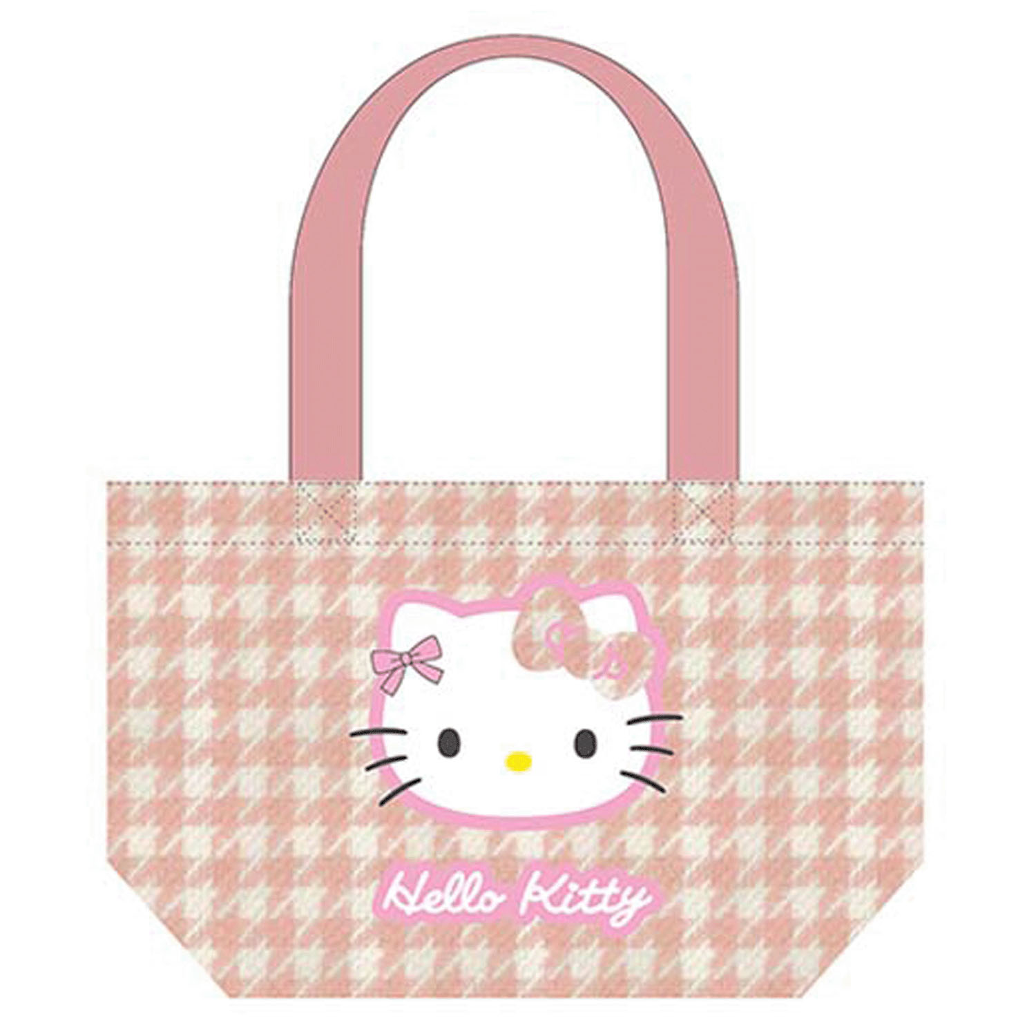 ハローキティ ミニトート 千鳥格子シリーズ ピンク