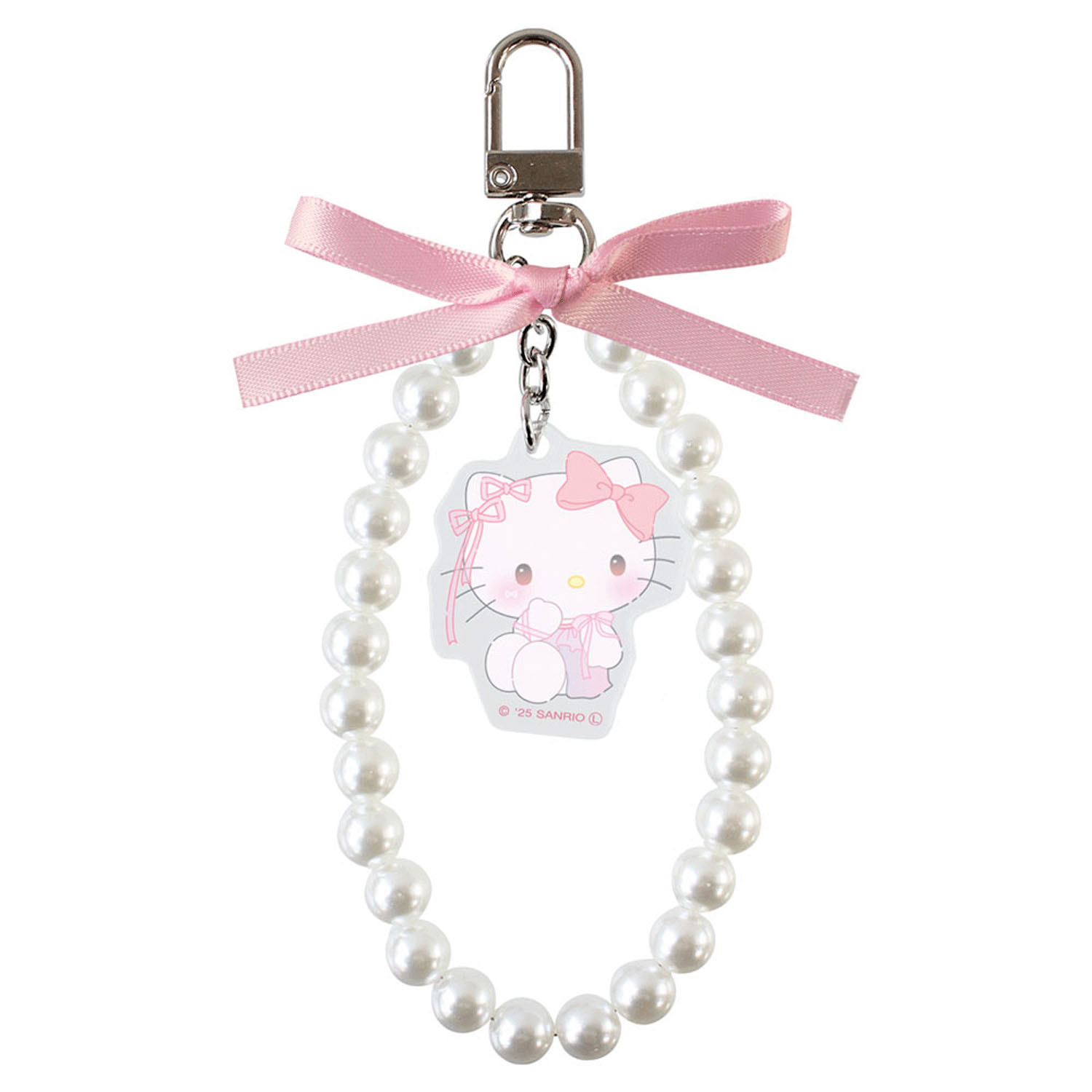 ハローキティ  リボンパールキーチェーン バレエコア
